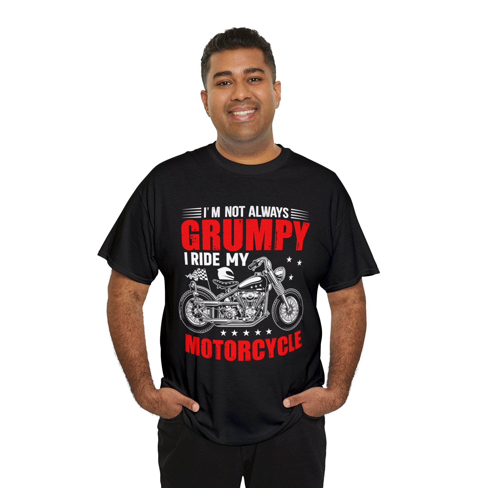 Funny Old Man Biker Motorcycle Bike Night Week T-Shirt Im not Always Grumpy I Ride My Motorcycle