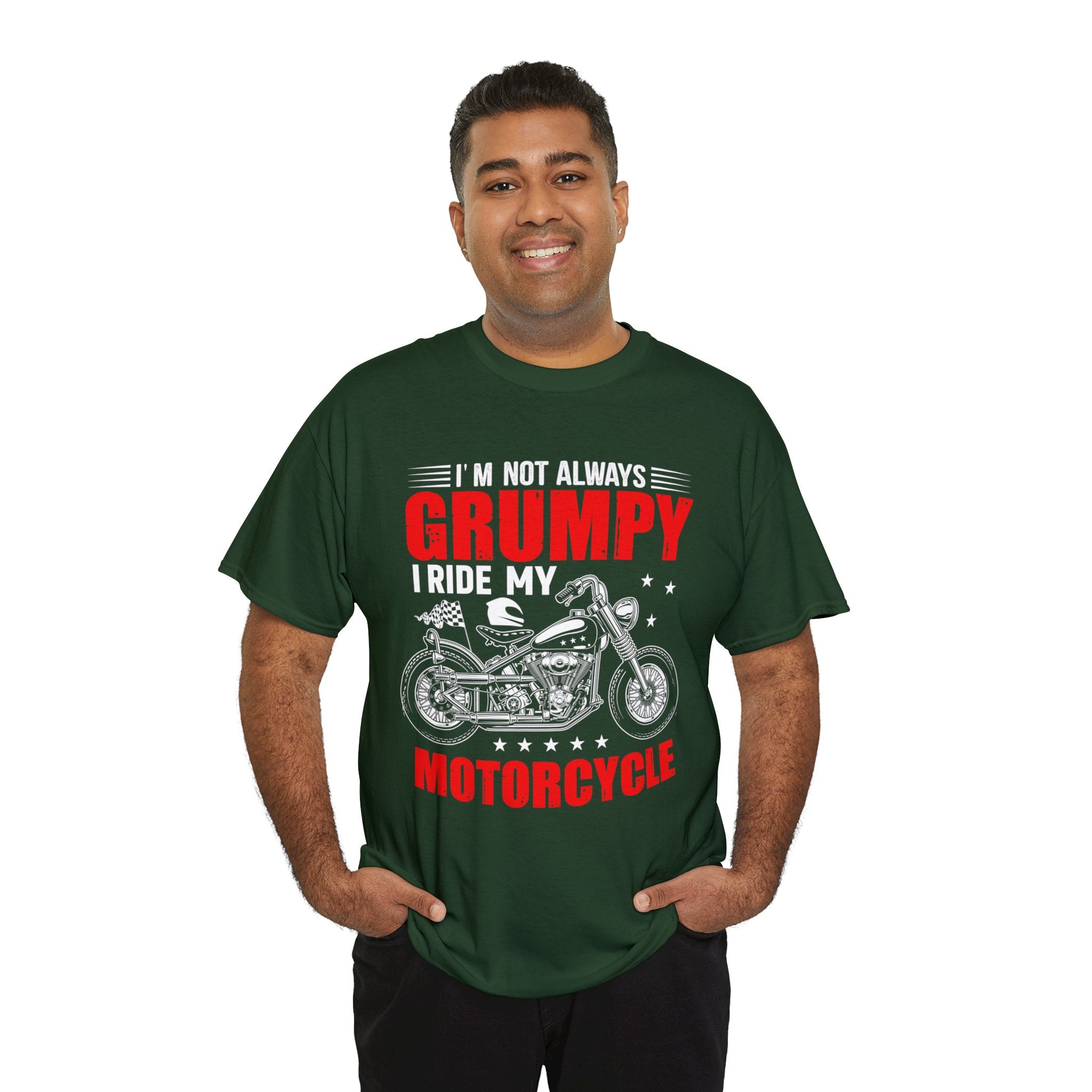 Funny Old Man Biker Motorcycle Bike Night Week T-Shirt Im not Always Grumpy I Ride My Motorcycle