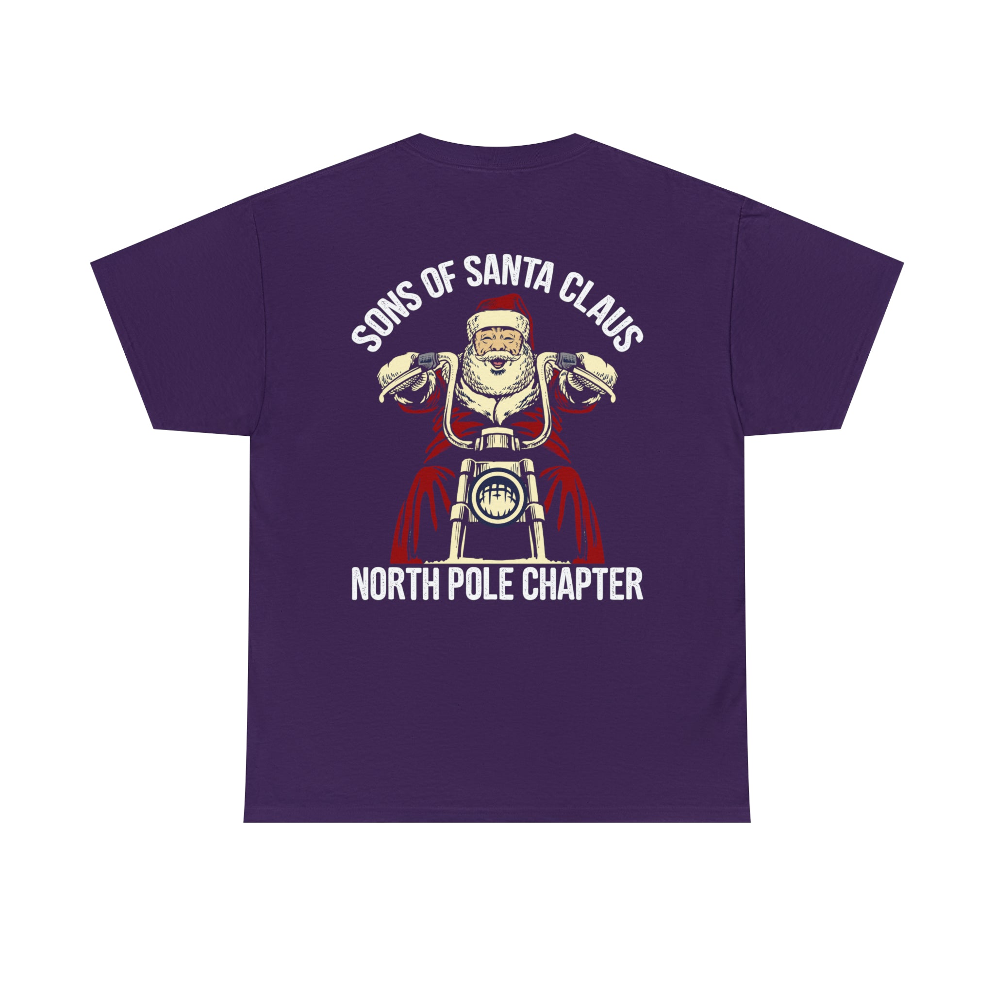 Funny Santa Clause Christmas Motorcycle Biker Bike Week Night T-shirt North Pole Chapter