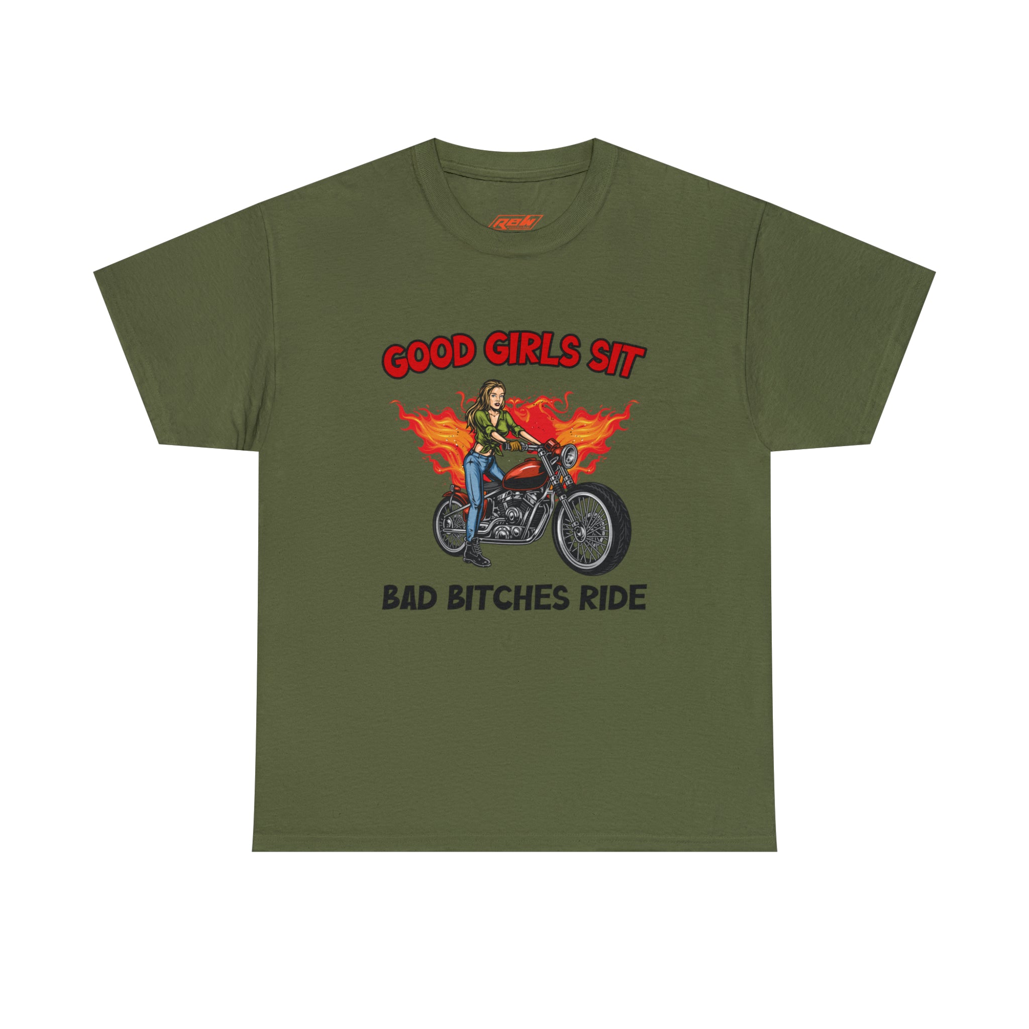 Women Motorcycle Street Wear T-Shirt Good Girls Sit Bad Bitches Ride Bike Week