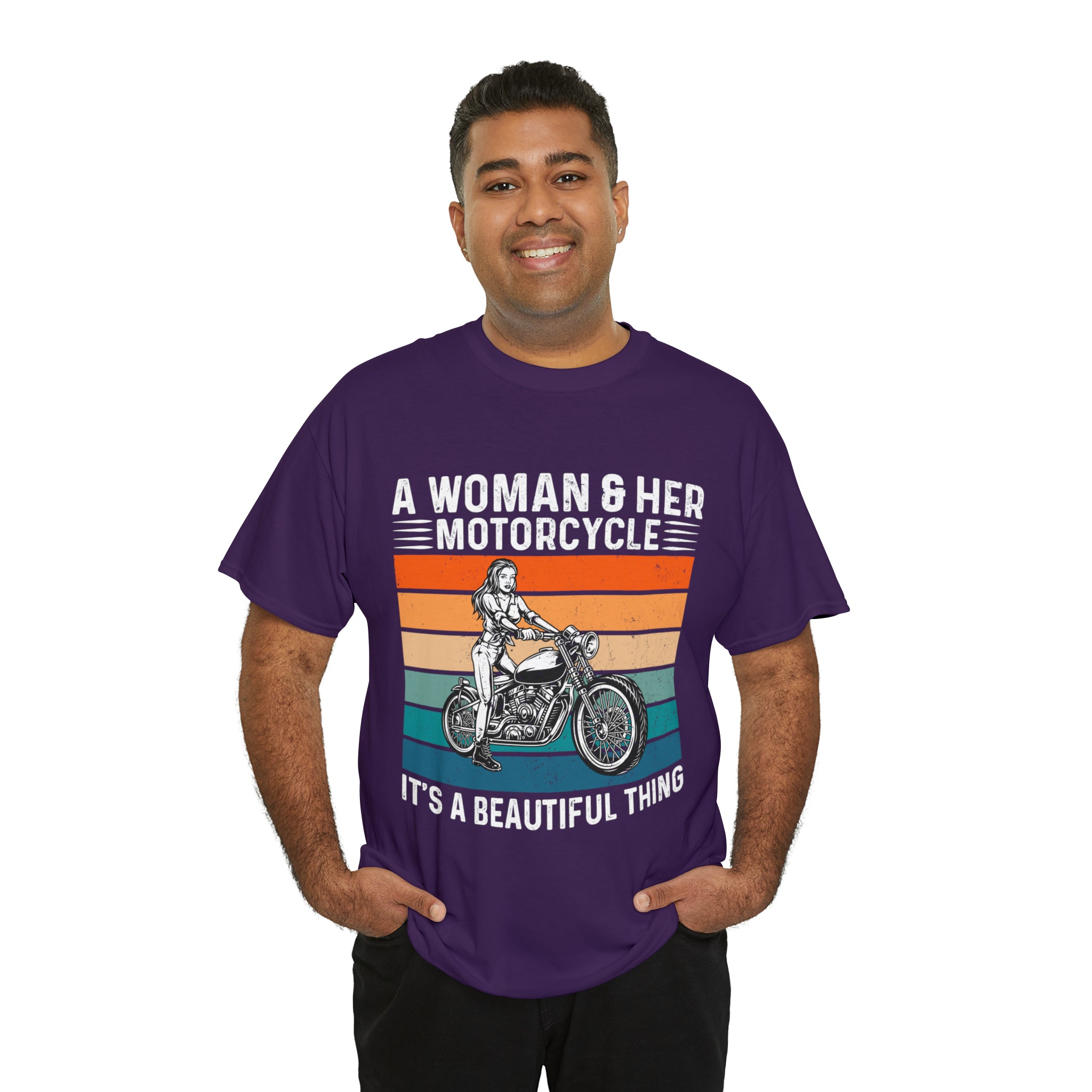 Funny Biker Chick Bike Night Week Motorcycle Casual Streetwear T-shirt a Woman and her Bike its a Beautiful Thing