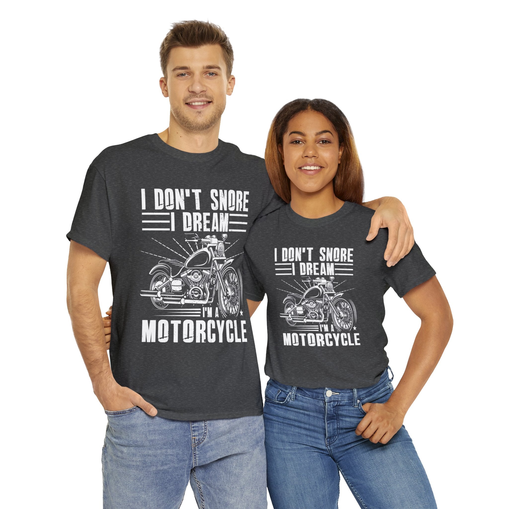 Mens Womens Funny Biker Motorcycle Bike Night Week T-shirt I don't snore I dream I am a Motorcycle