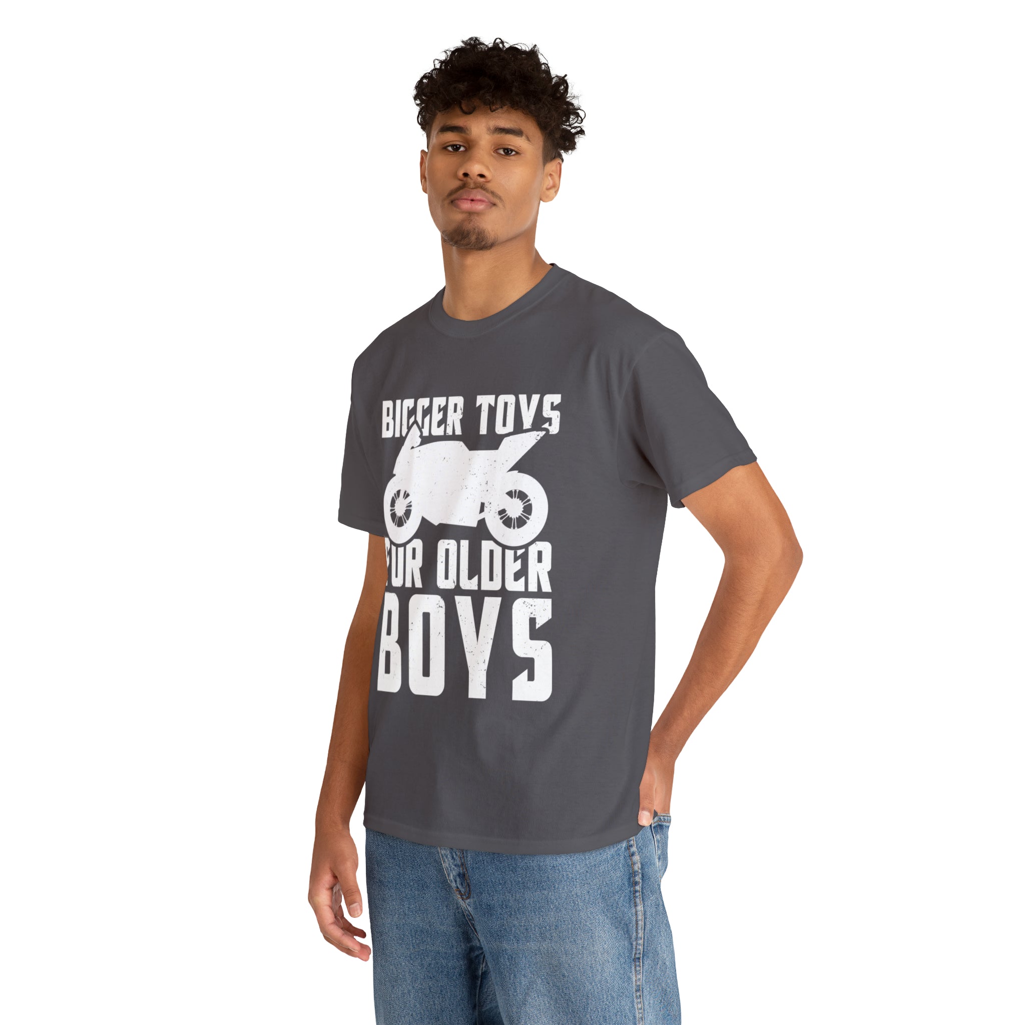 Men's Funny Motorcycle Biker Bike Night Week T-Shirt Bigger Toys for Older Boys