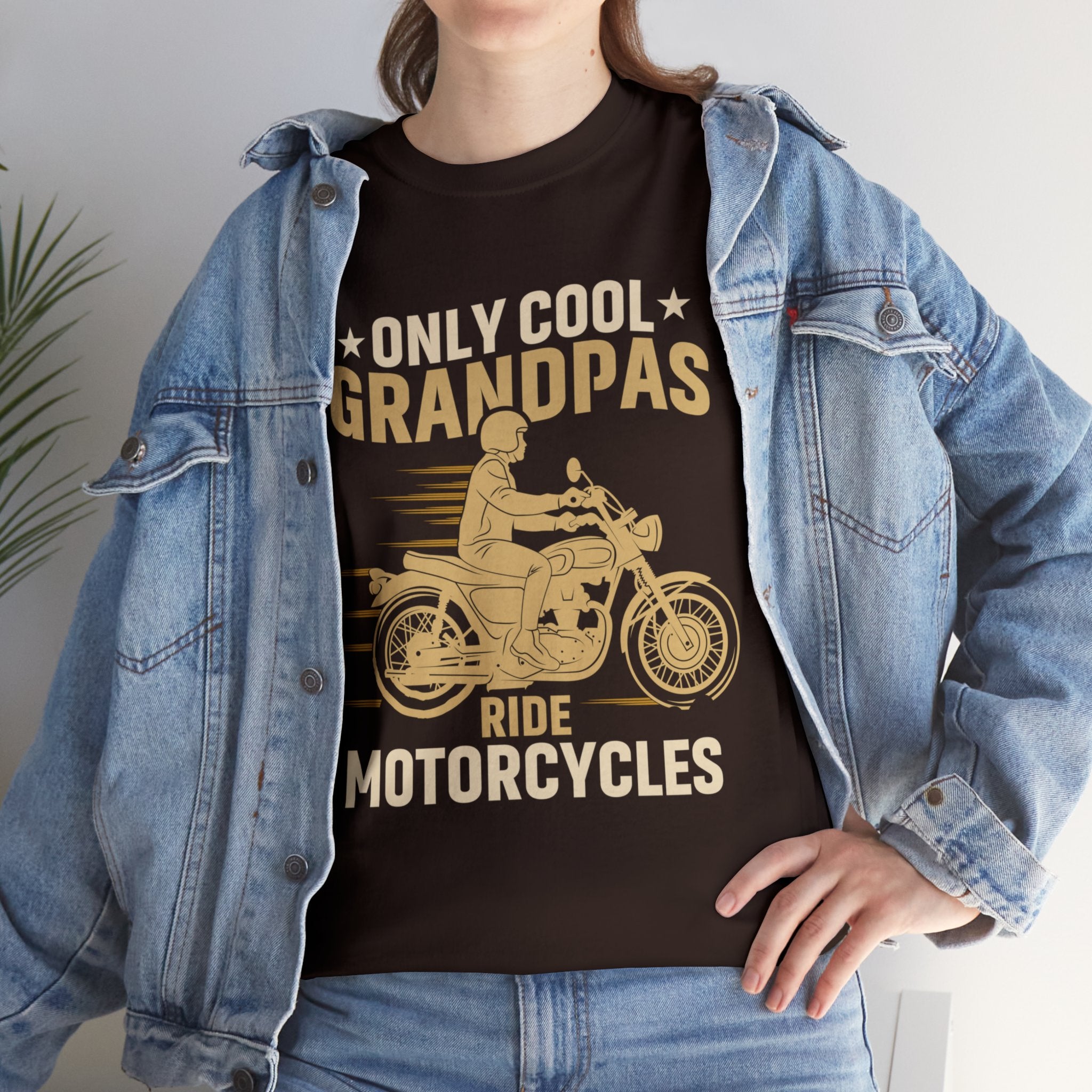 Funny Mens Grandpa Biker Motorcycle Bike Week Night T-Shirt Only Cool Grandpas Ride Motorcycles