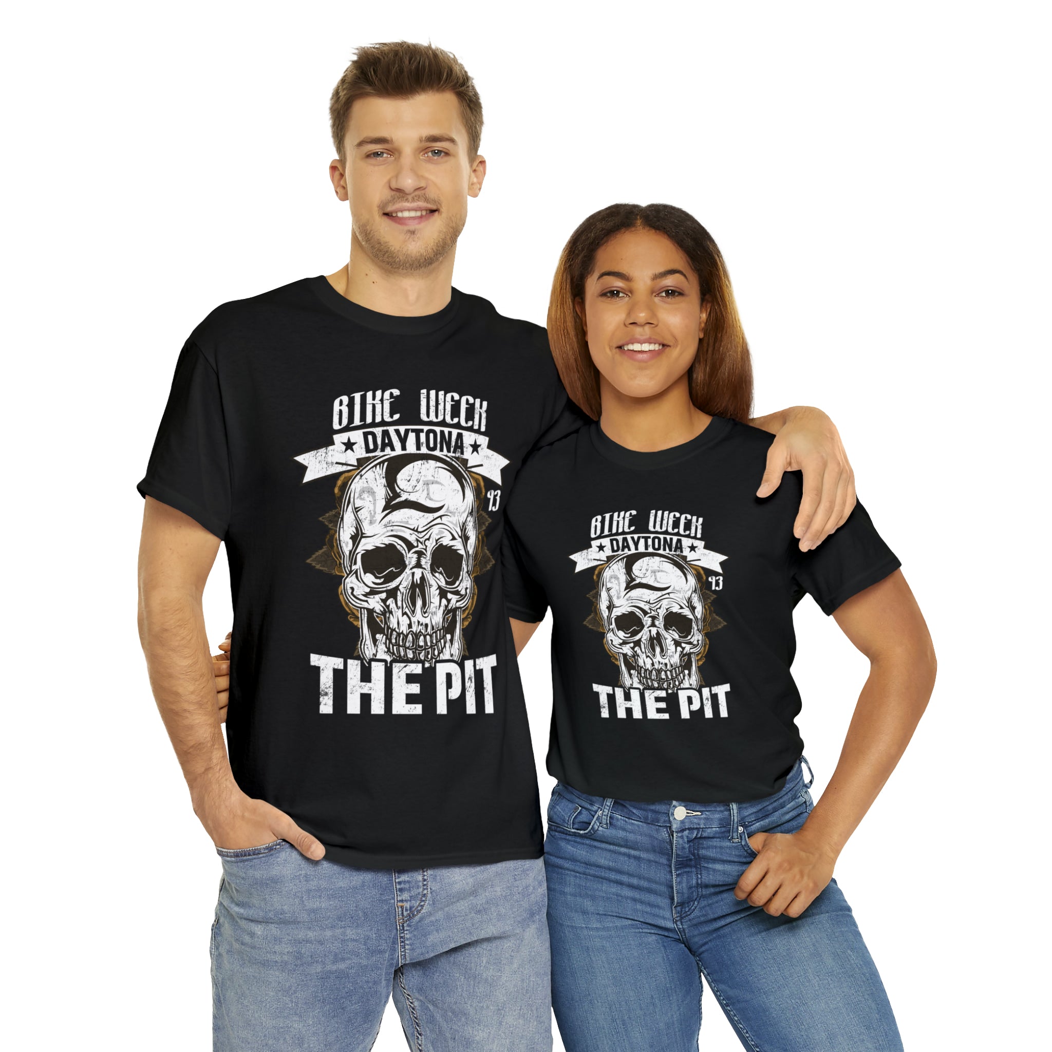 Daytona Beach Bike Week Night Motorcycle Biker T-shirt The Pit.