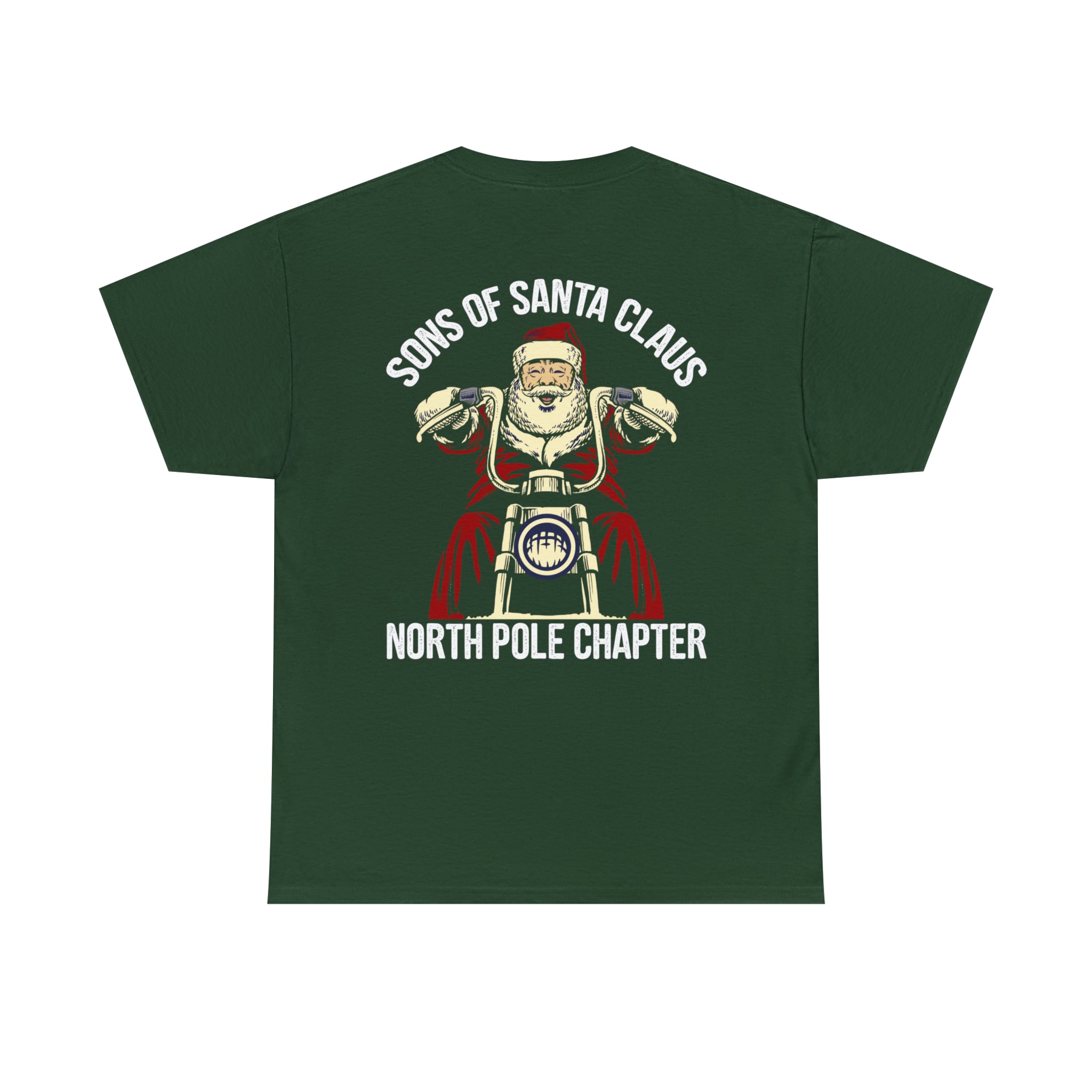 Funny Santa Clause Christmas Motorcycle Biker Bike Week Night T-shirt North Pole Chapter