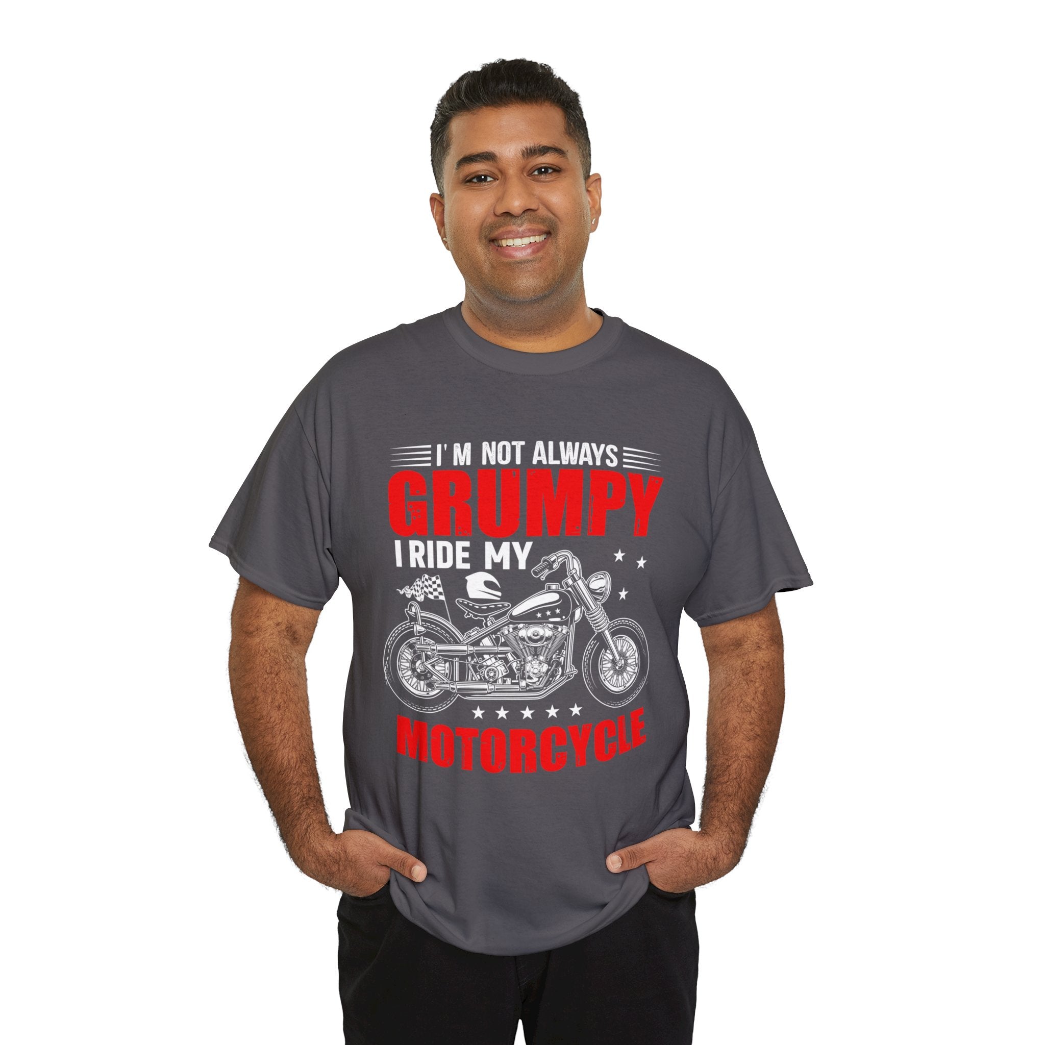 Funny Old Man Biker Motorcycle Bike Night Week T-Shirt Im not Always Grumpy I Ride My Motorcycle