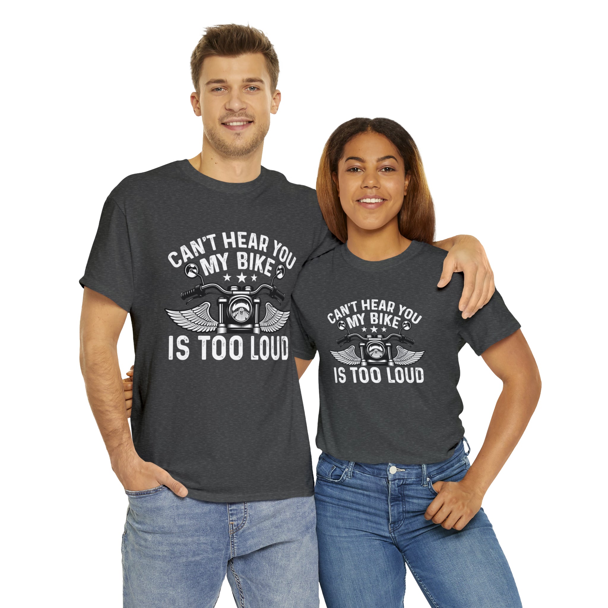 Funny Motorcycle Biker Bike Night Week Cotton T-Shirt. I Cant Hear You. My Bike is too Loud.