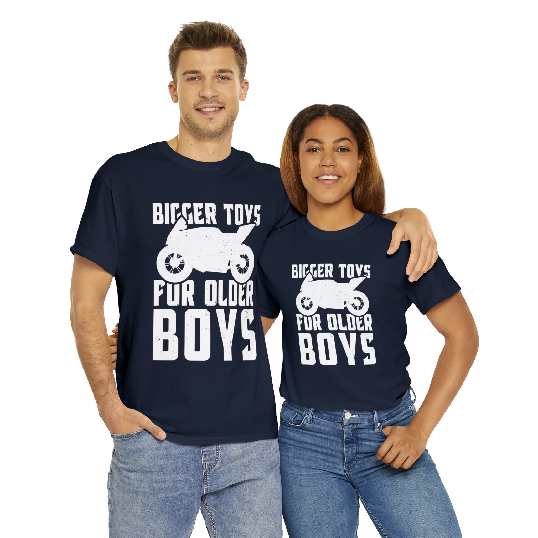 Men's Funny Motorcycle Biker Bike Night Week T-Shirt Bigger Toys for Older Boys