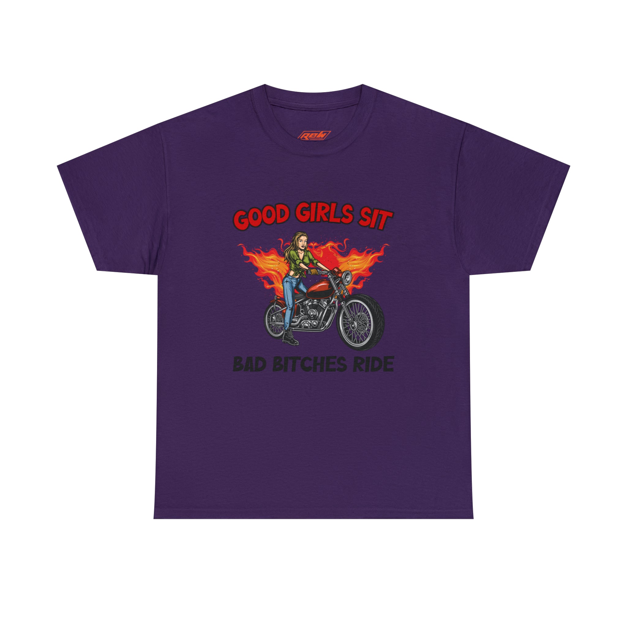 Women Motorcycle Street Wear T-Shirt Good Girls Sit Bad Bitches Ride Bike Week