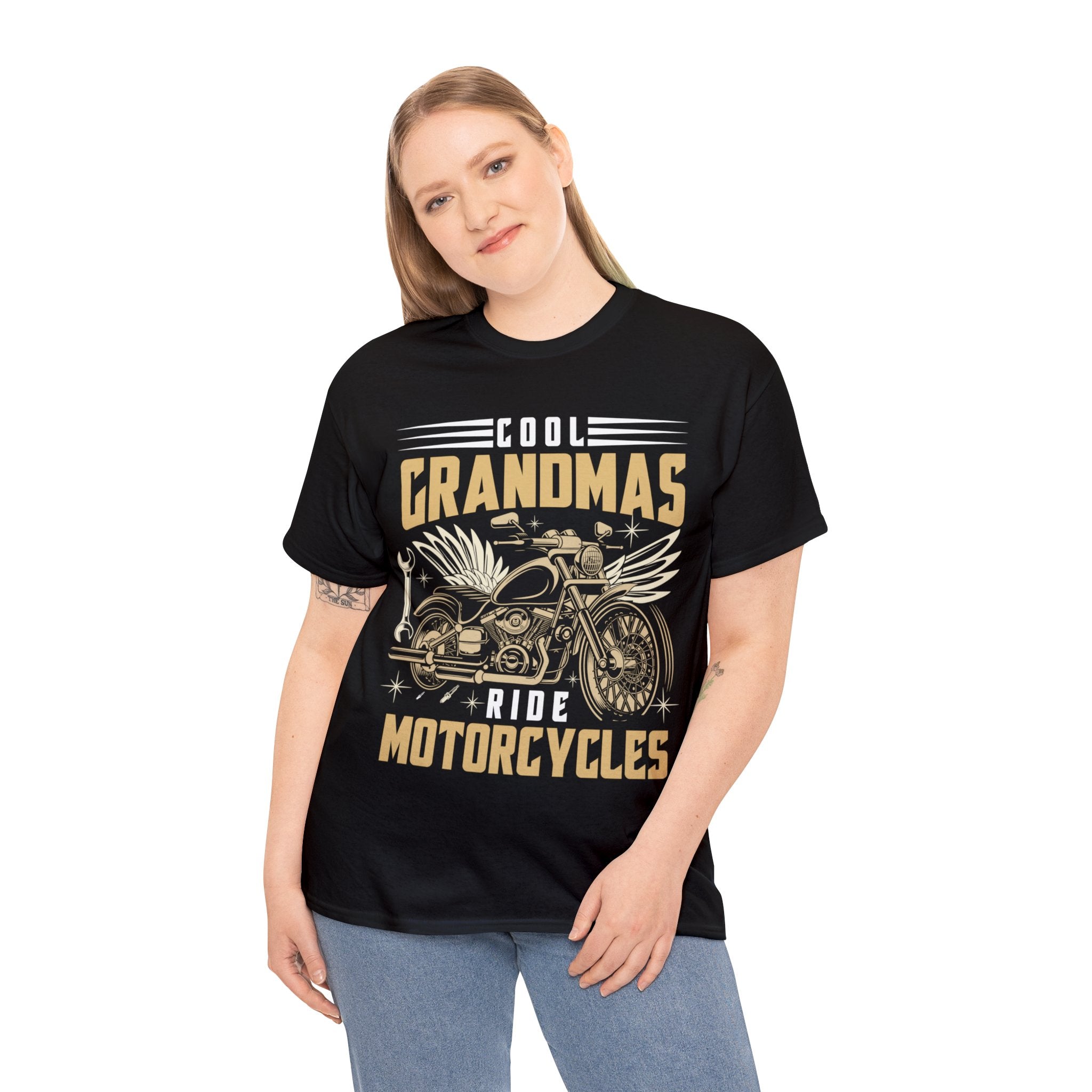 Funny Womens Grandma  Biker Motorcycle Bike Night Week T-Shirt Cool Grandmas Ride Motorcycles