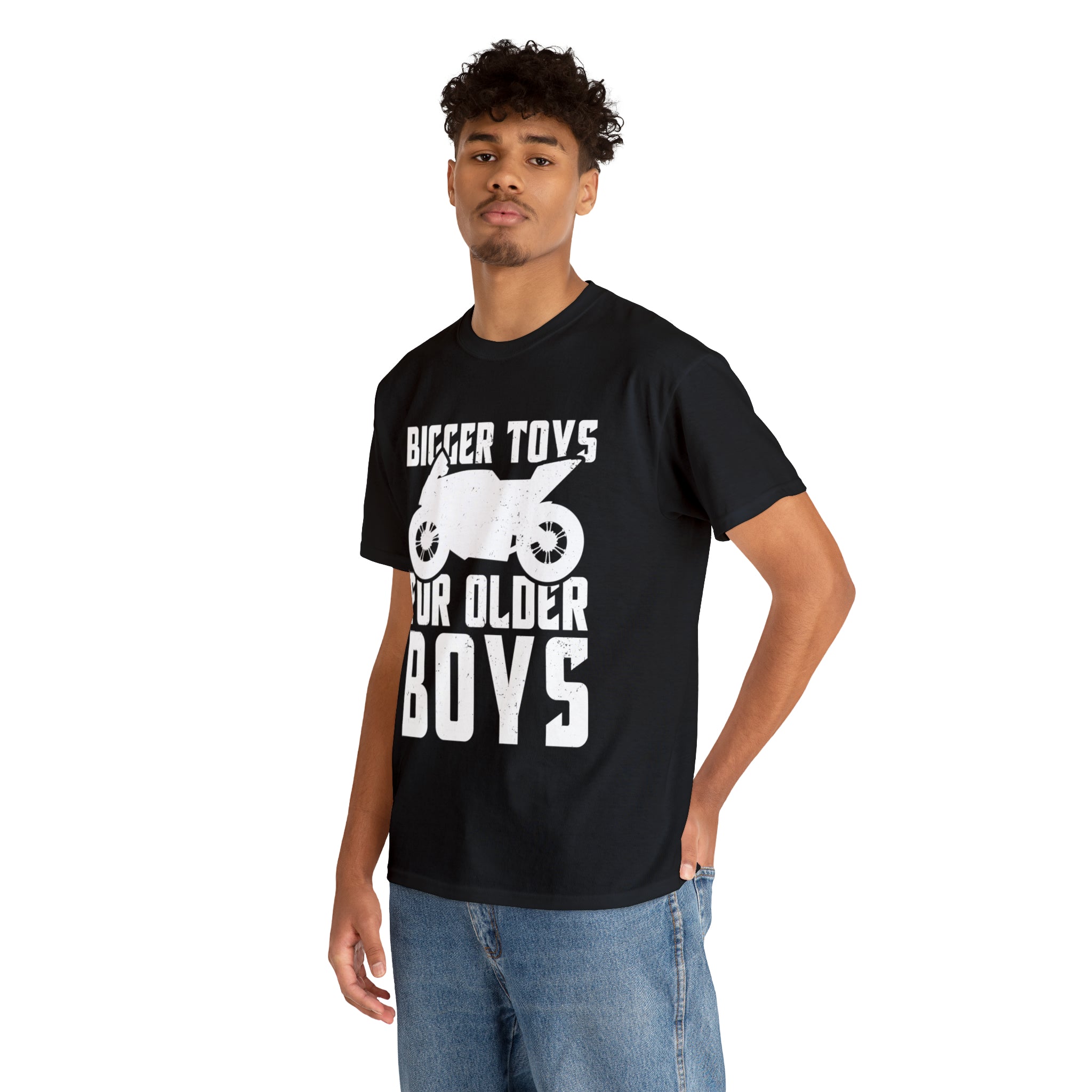 Men's Funny Motorcycle Biker Bike Night Week T-Shirt Bigger Toys for Older Boys