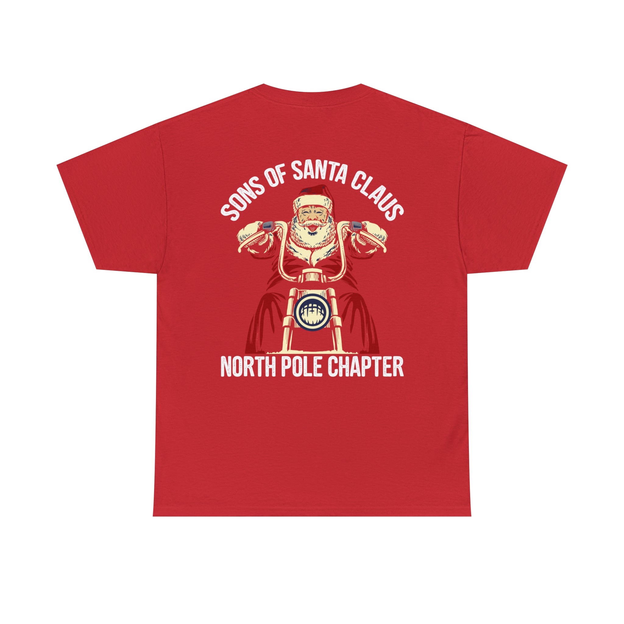 Funny Santa Clause Christmas Motorcycle Biker Bike Week Night T-shirt North Pole Chapter