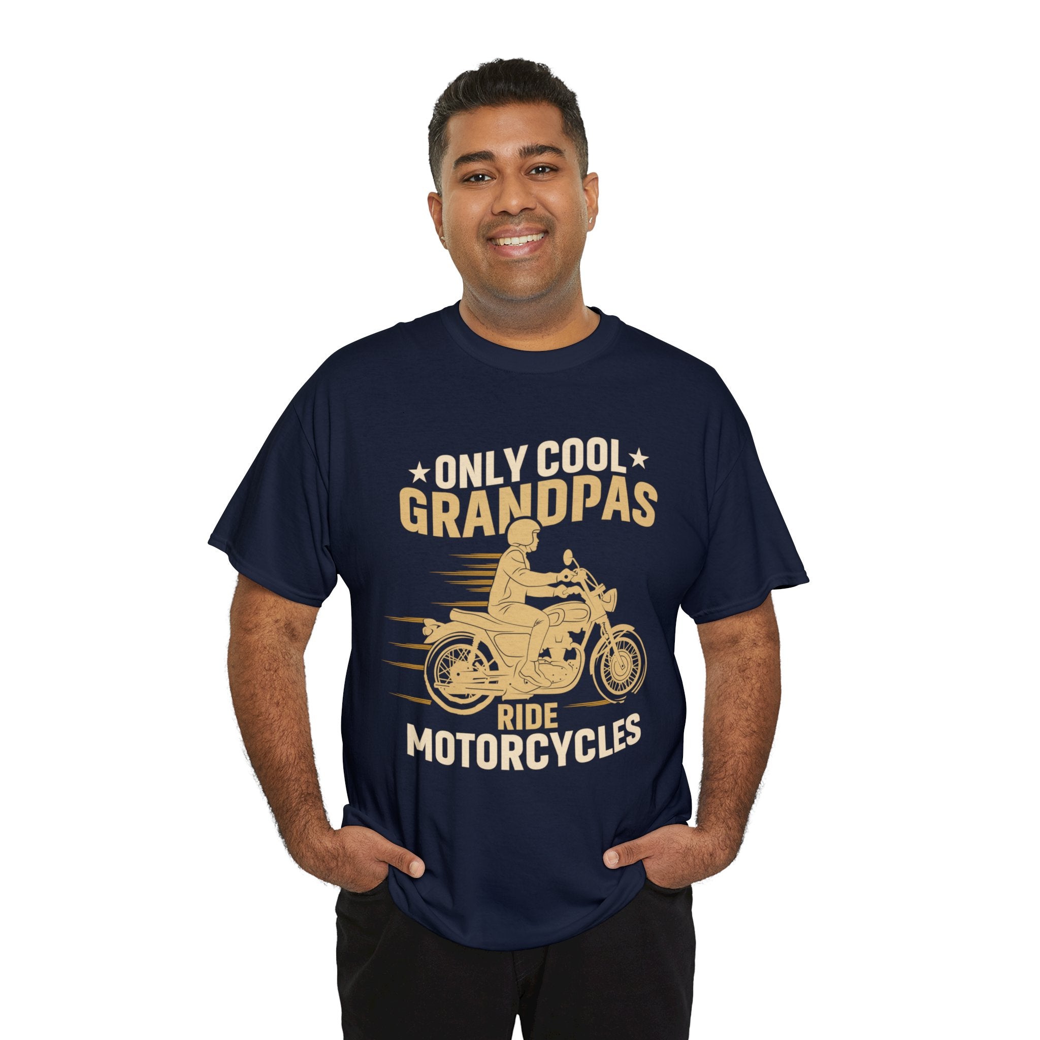 Funny Mens Grandpa Biker Motorcycle Bike Week Night T-Shirt Only Cool Grandpas Ride Motorcycles