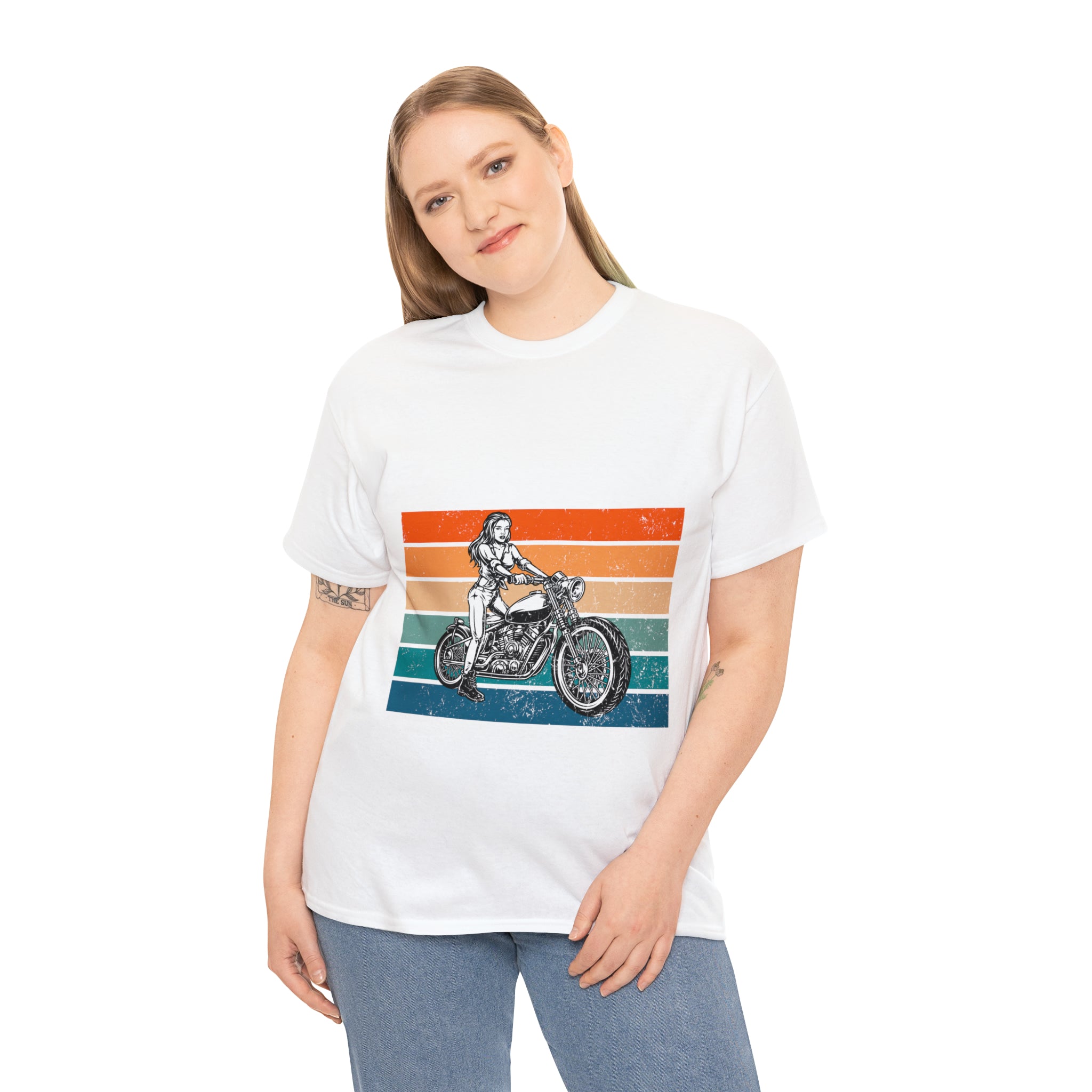 Funny Biker Chick Bike Night Week Motorcycle Casual Streetwear T-shirt a Woman and her Bike its a Beautiful Thing