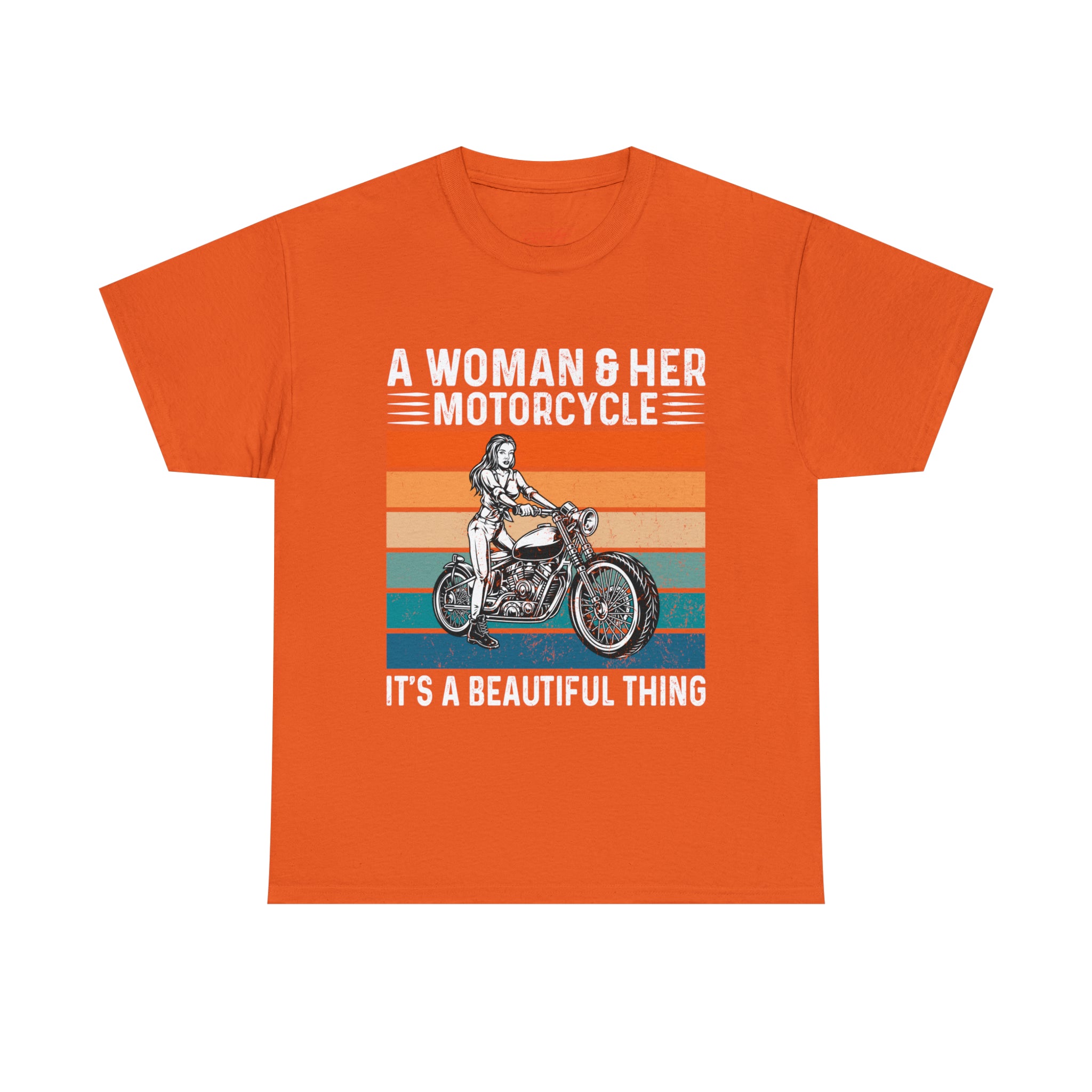 Funny Biker Chick Bike Night Week Motorcycle Casual Streetwear T-shirt a Woman and her Bike its a Beautiful Thing