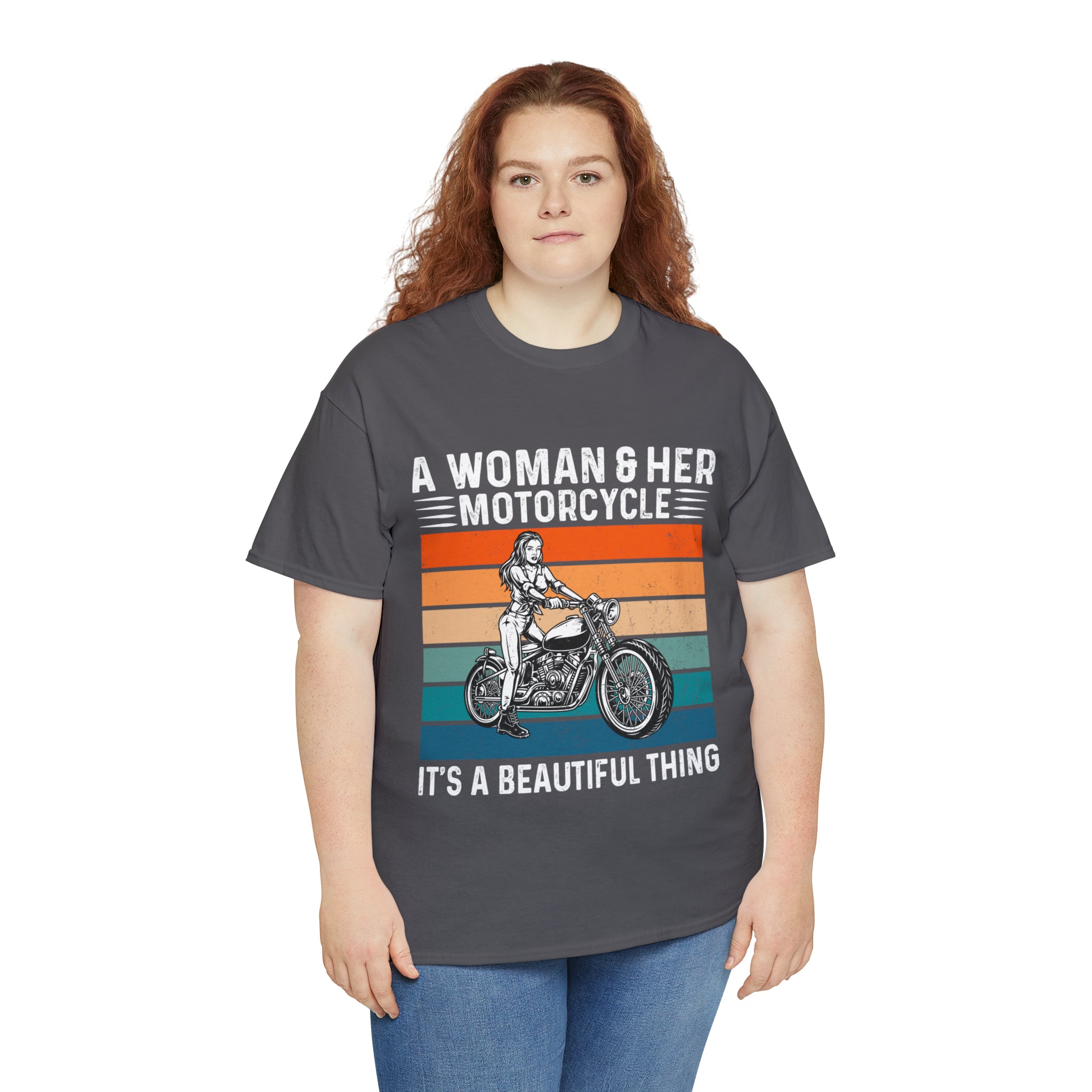 Funny Biker Chick Bike Night Week Motorcycle Casual Streetwear T-shirt a Woman and her Bike its a Beautiful Thing