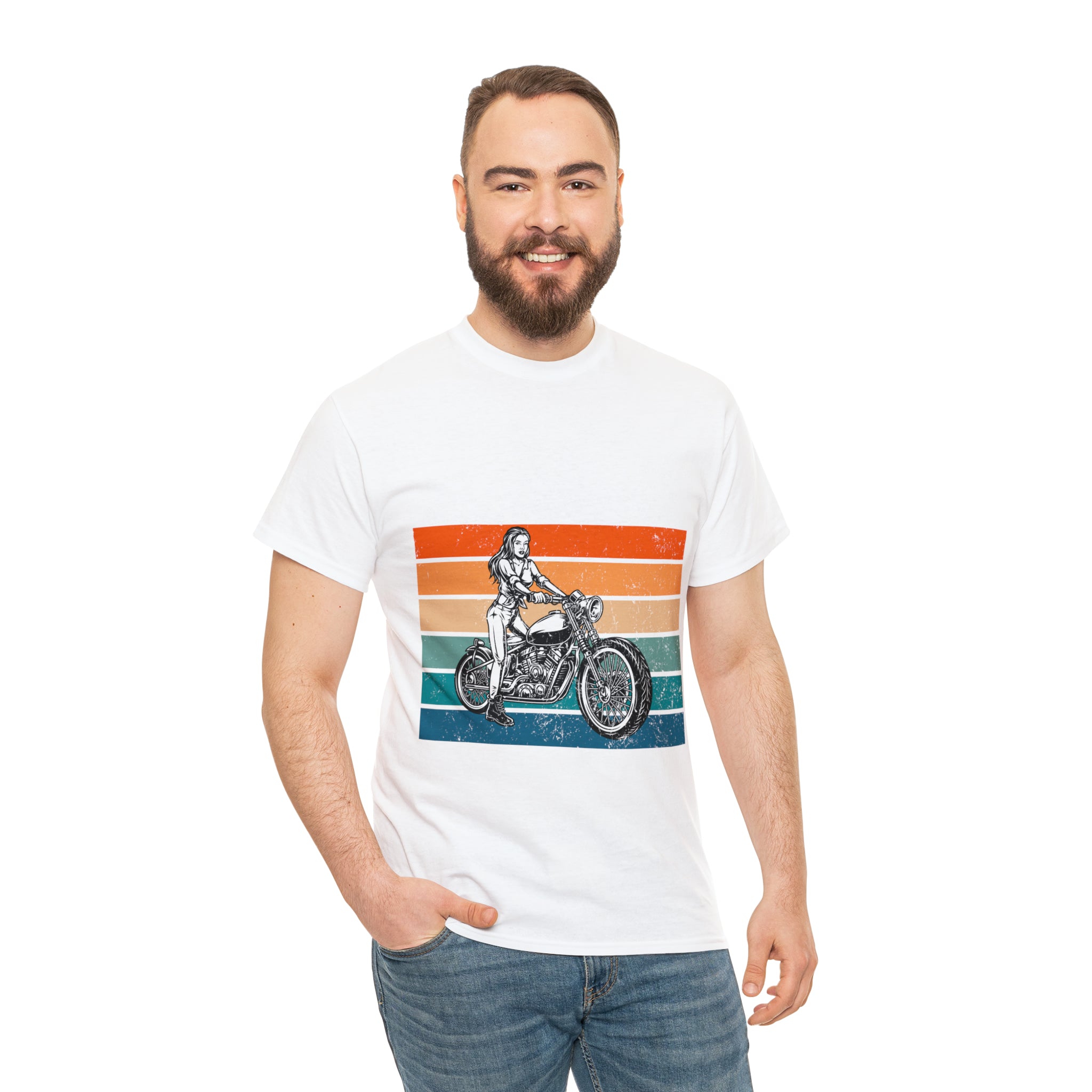 Funny Biker Chick Bike Night Week Motorcycle Casual Streetwear T-shirt a Woman and her Bike its a Beautiful Thing