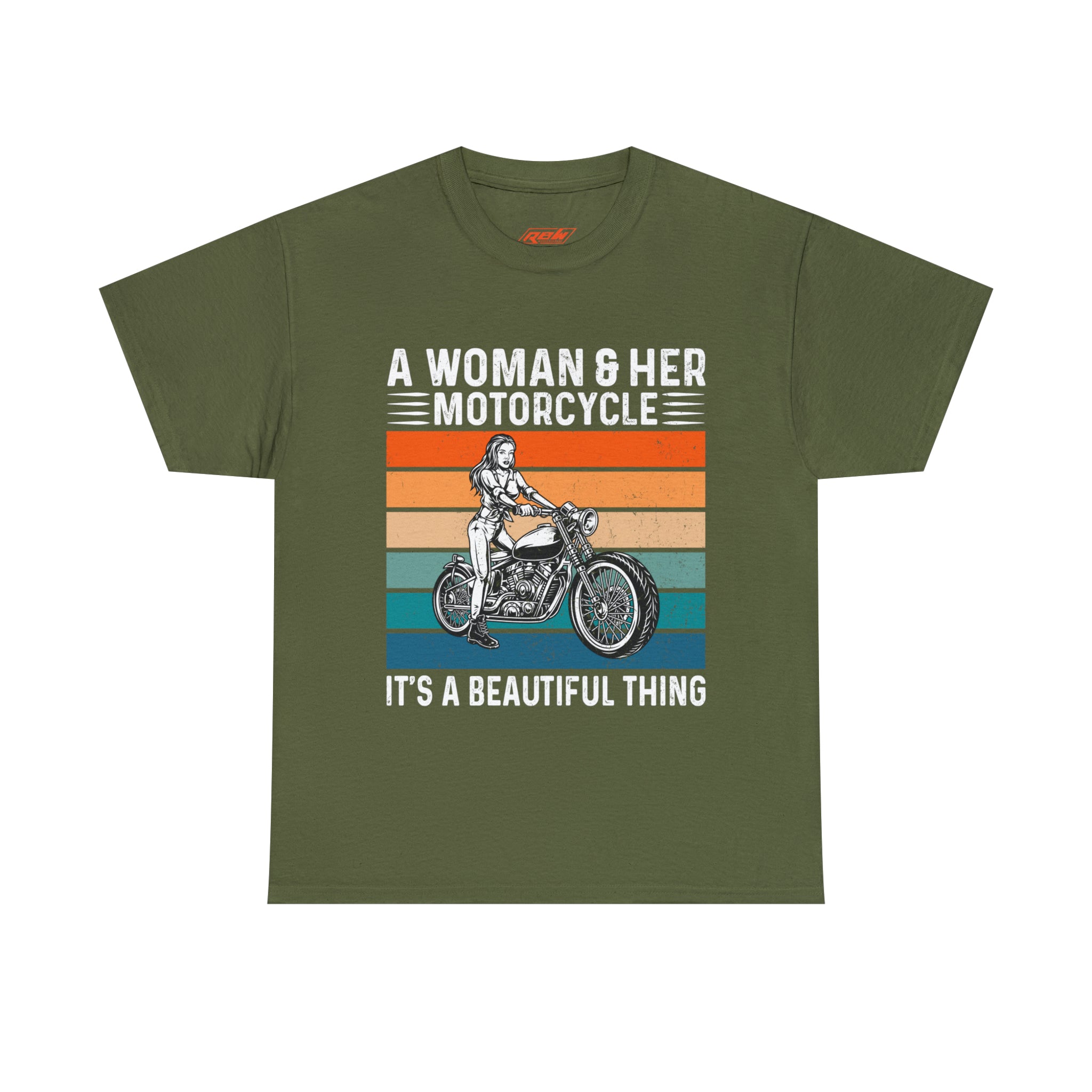 Funny Biker Chick Bike Night Week Motorcycle Casual Streetwear T-shirt a Woman and her Bike its a Beautiful Thing