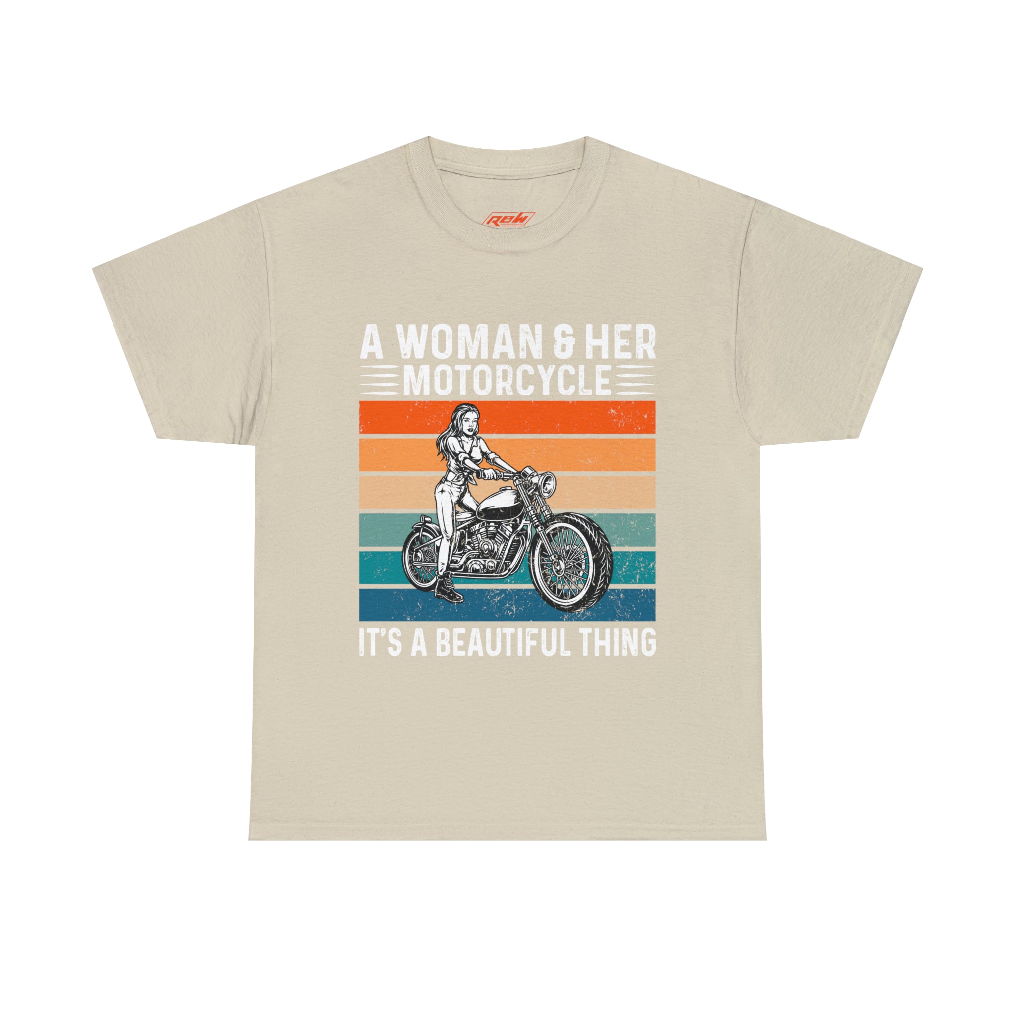 Funny Biker Chick Bike Night Week Motorcycle Casual Streetwear T-shirt a Woman and her Bike its a Beautiful Thing