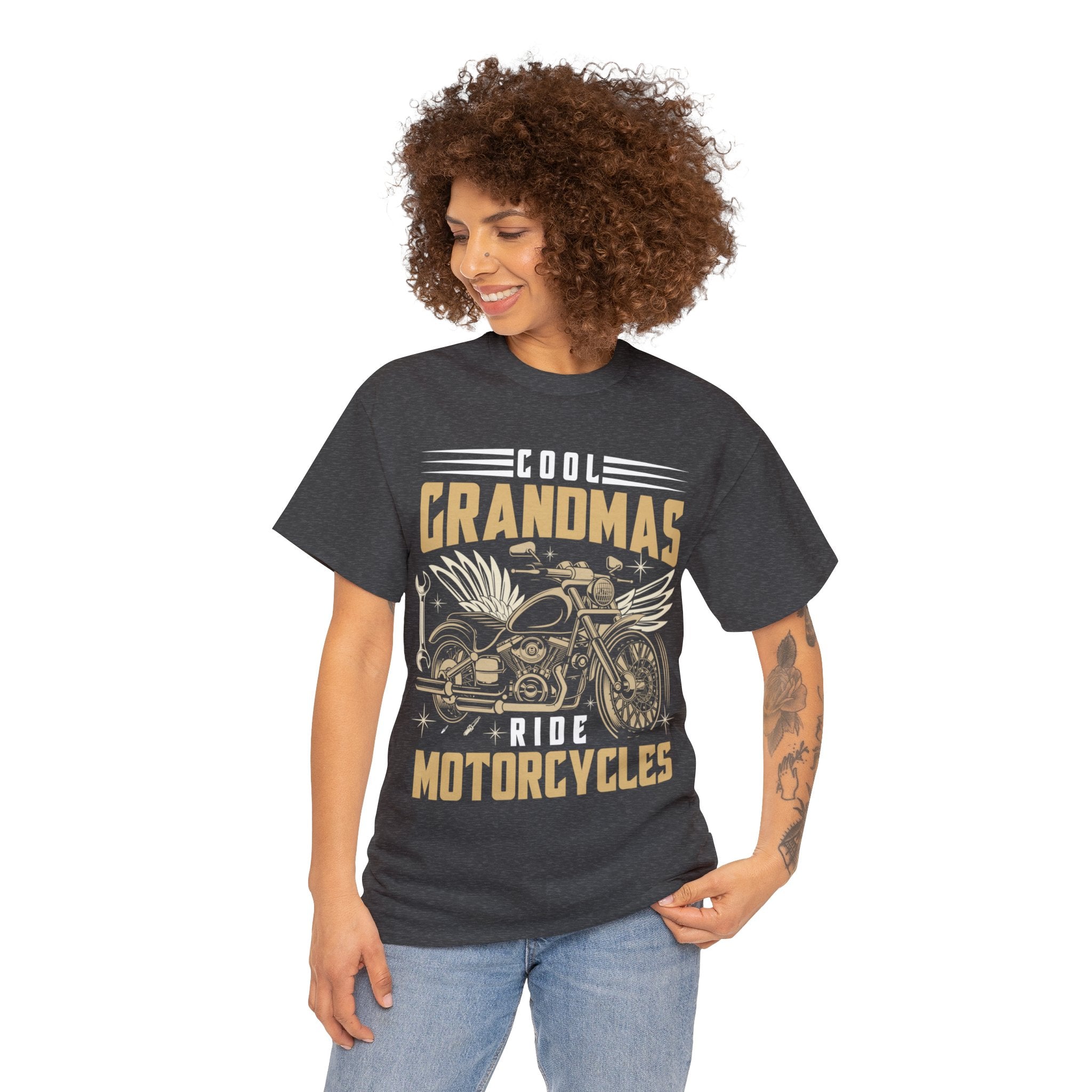 Funny Womens Grandma  Biker Motorcycle Bike Night Week T-Shirt Cool Grandmas Ride Motorcycles