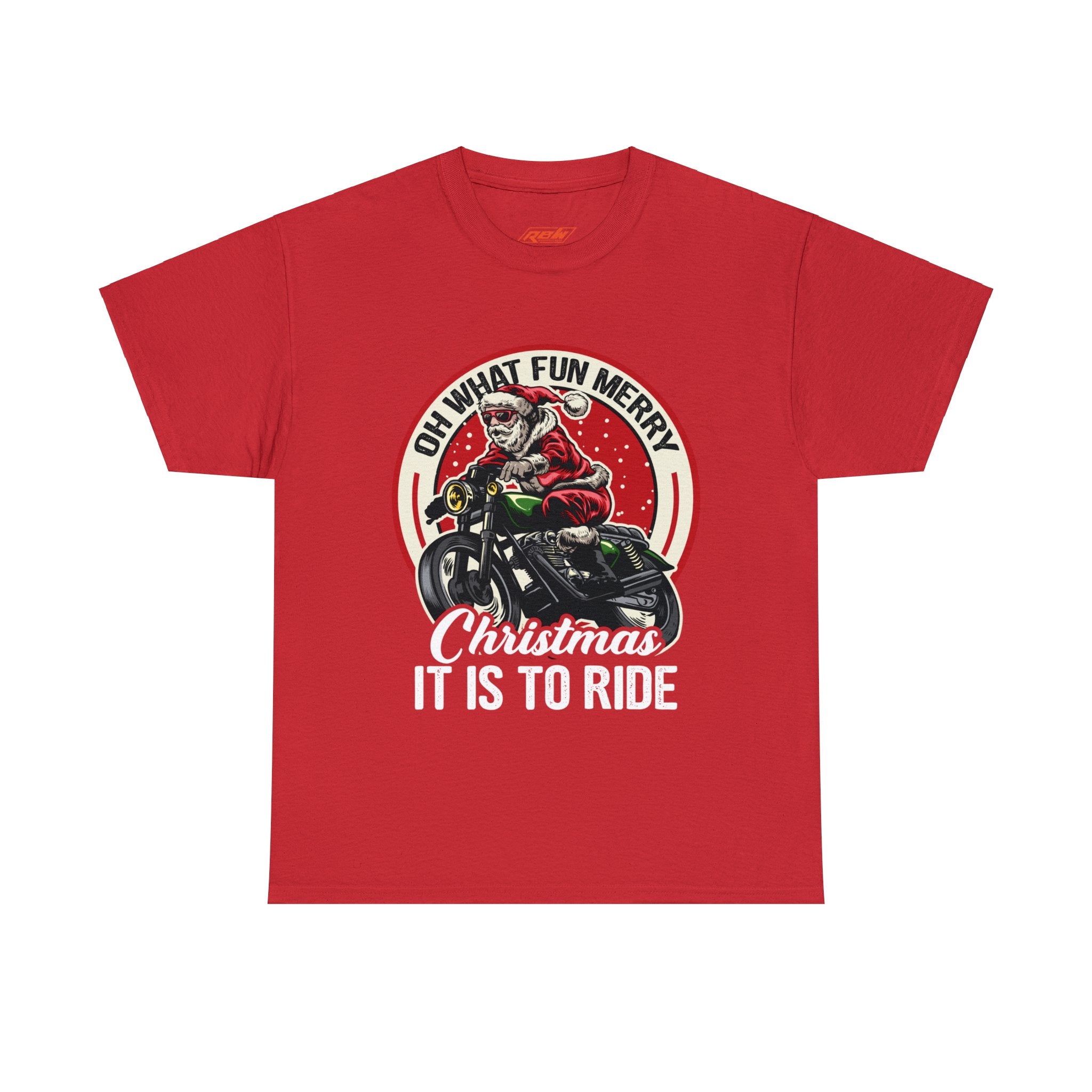 Funny Christmas Mens Womens Biker Motorcycle Bike Night Week T-Shirt Oh What Fun Merry Christmas it is to Ride