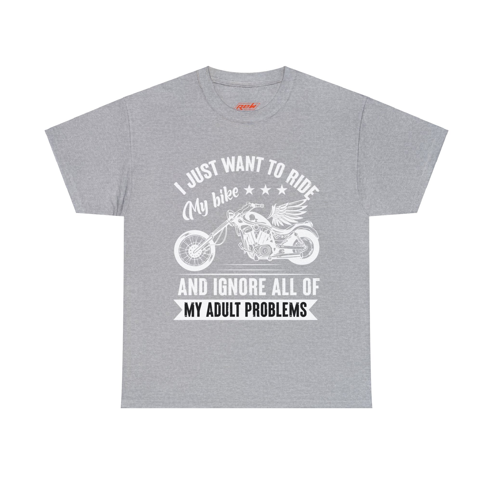 Mens Womens Funny Biker Motorcycle Bike Week Night T-Shirt I just want to ride my motorcycle and forget all my adult responsibilities