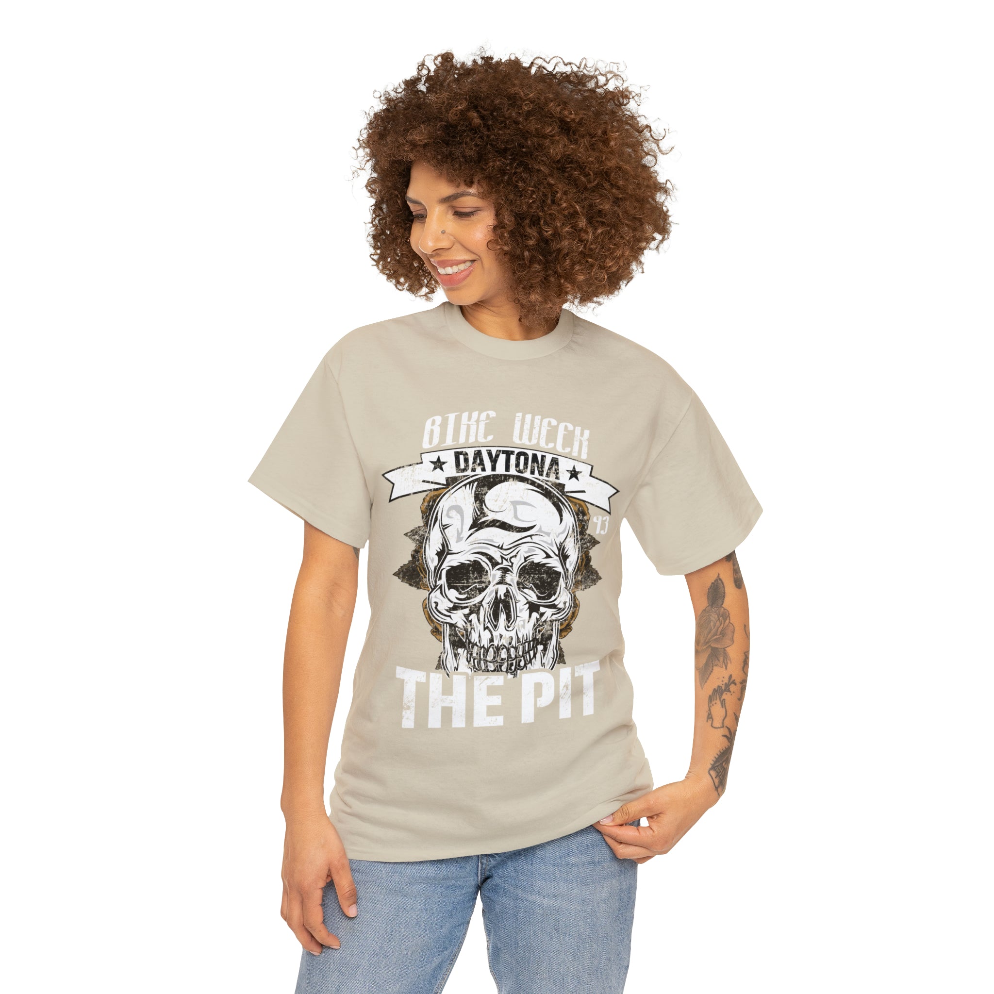 Daytona Beach Bike Week Night Motorcycle Biker T-shirt The Pit.