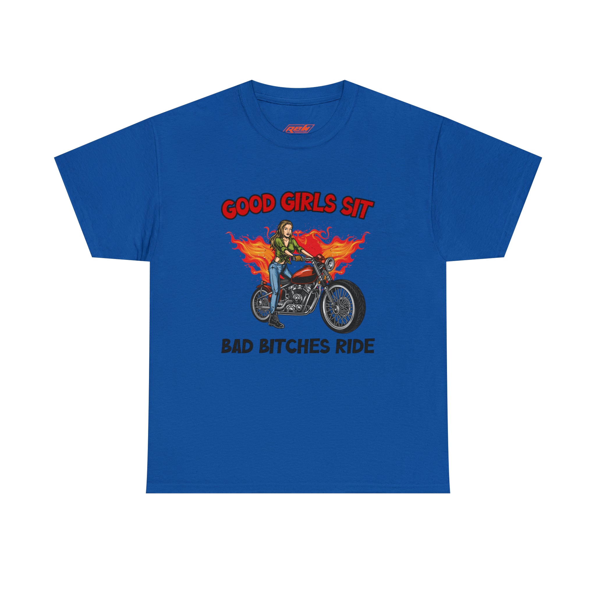 Women Motorcycle Street Wear T-Shirt Good Girls Sit Bad Bitches Ride Bike Week