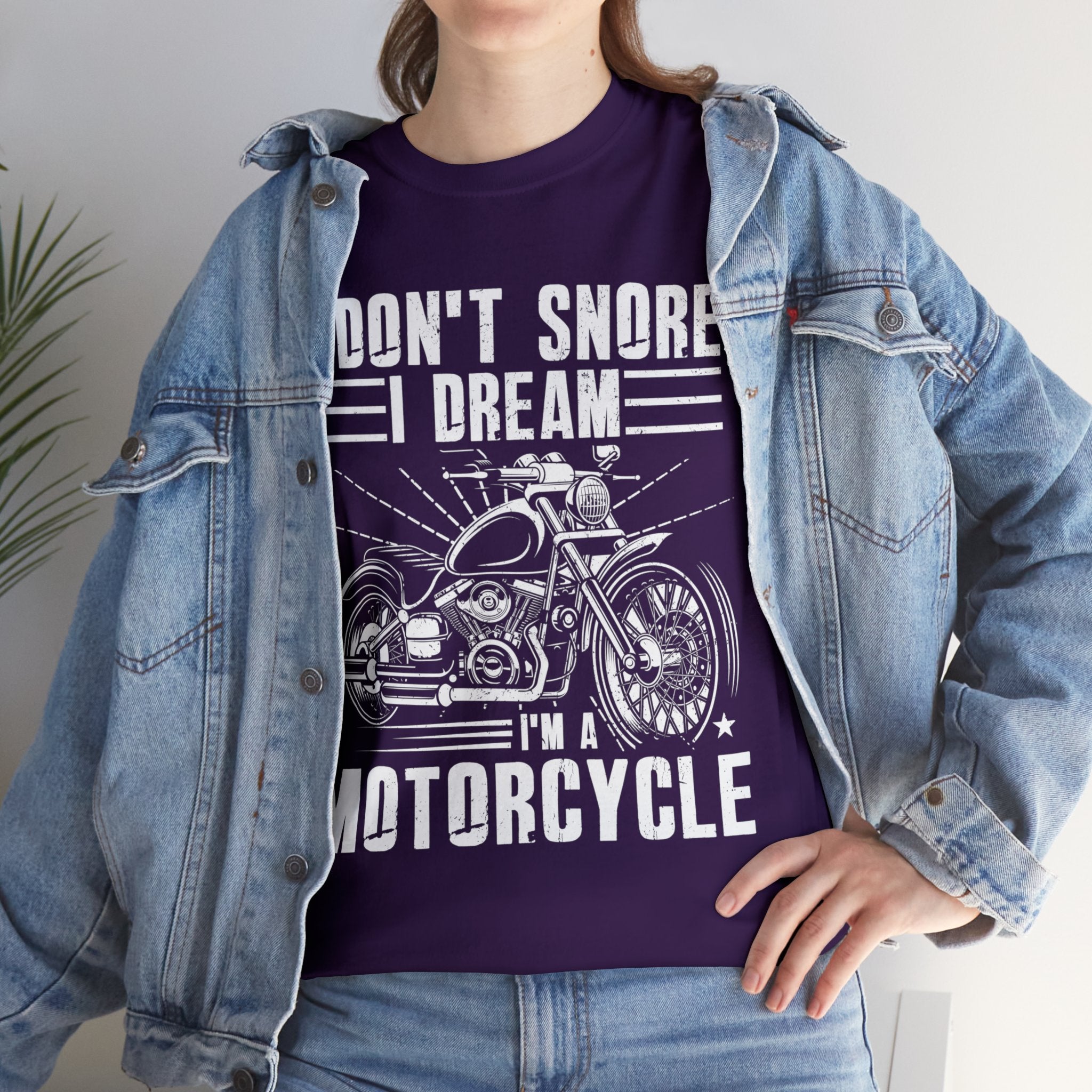 Mens Womens Funny Biker Motorcycle Bike Night Week T-shirt I don't snore I dream I am a Motorcycle