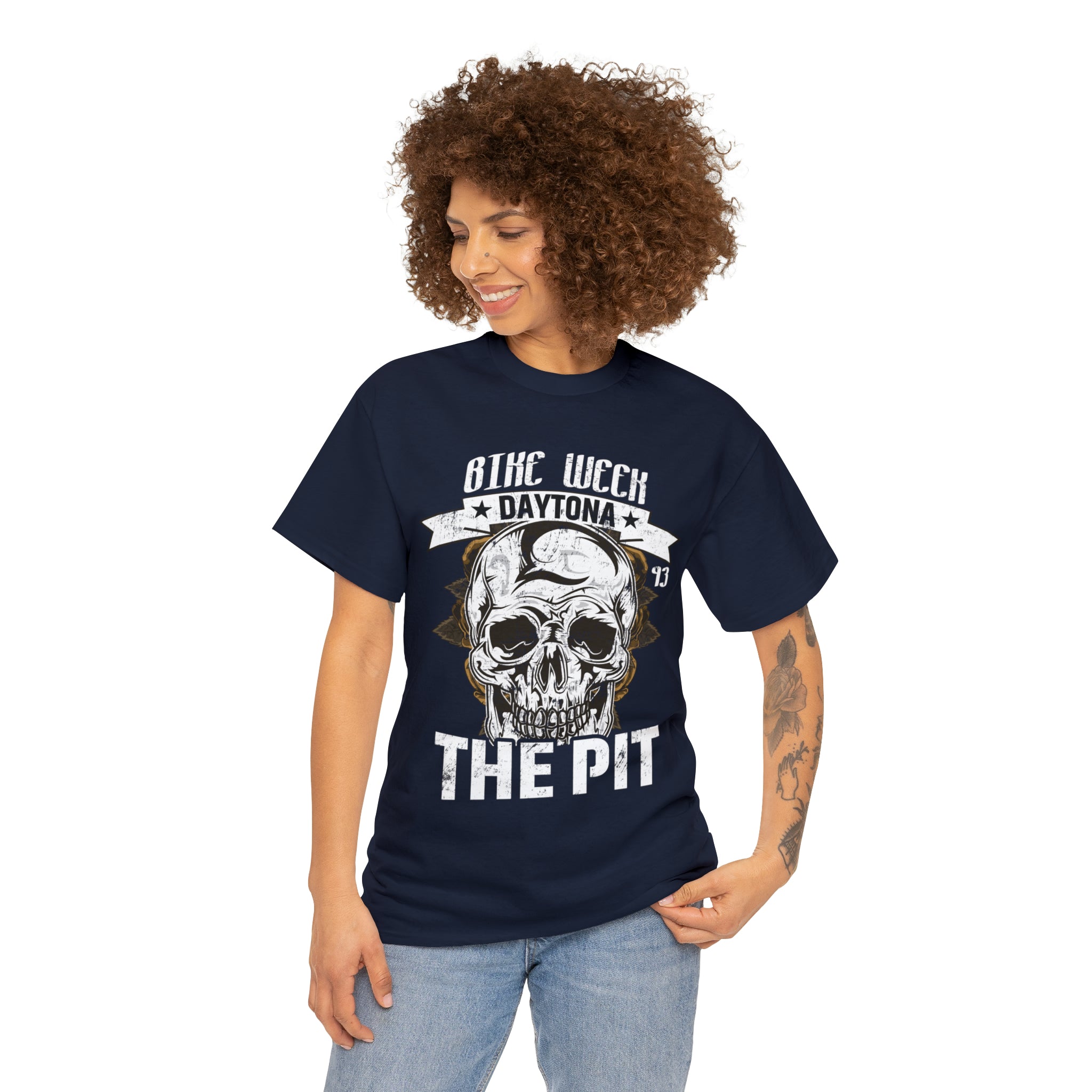 Daytona Beach Bike Week Night Motorcycle Biker T-shirt The Pit.