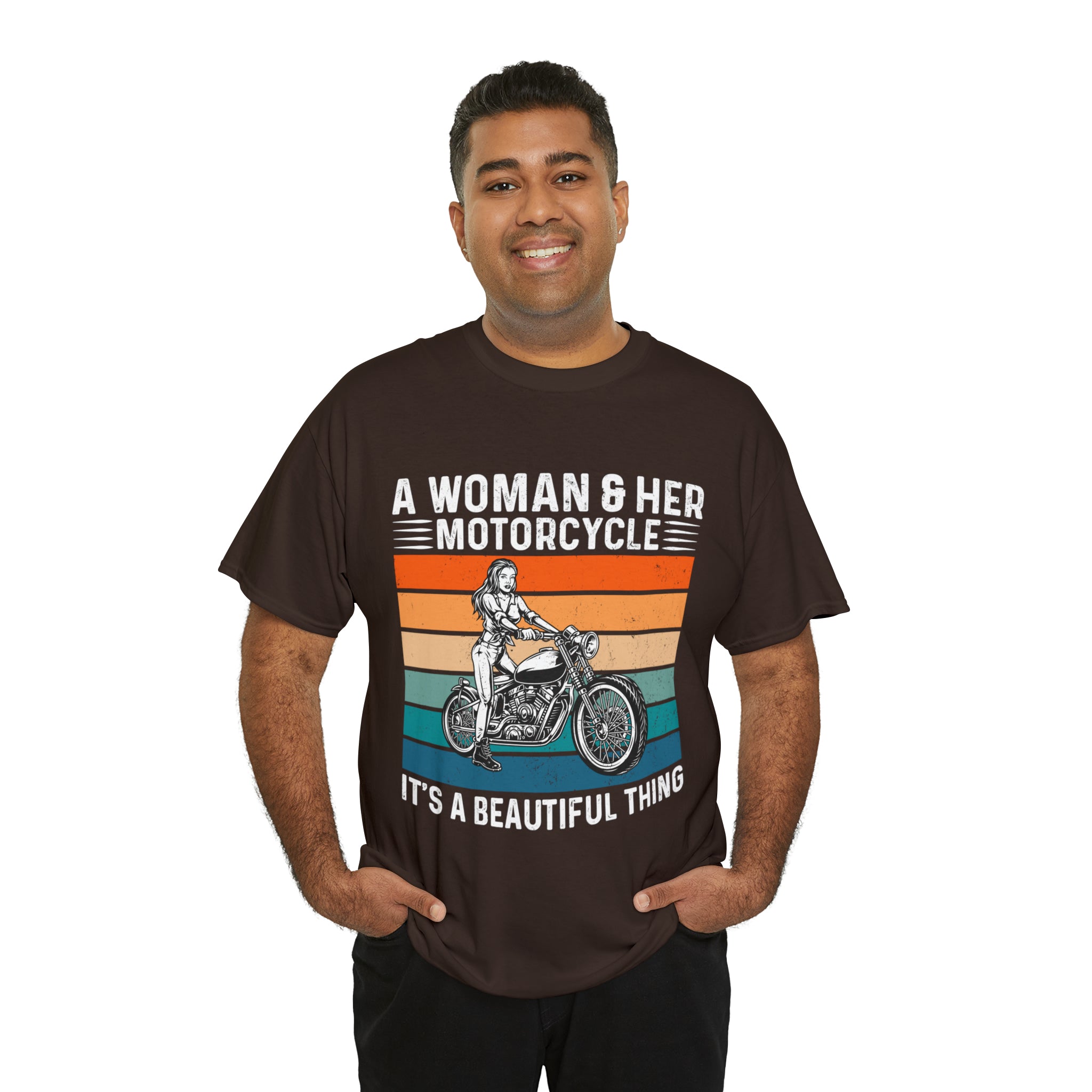 Funny Biker Chick Bike Night Week Motorcycle Casual Streetwear T-shirt a Woman and her Bike its a Beautiful Thing