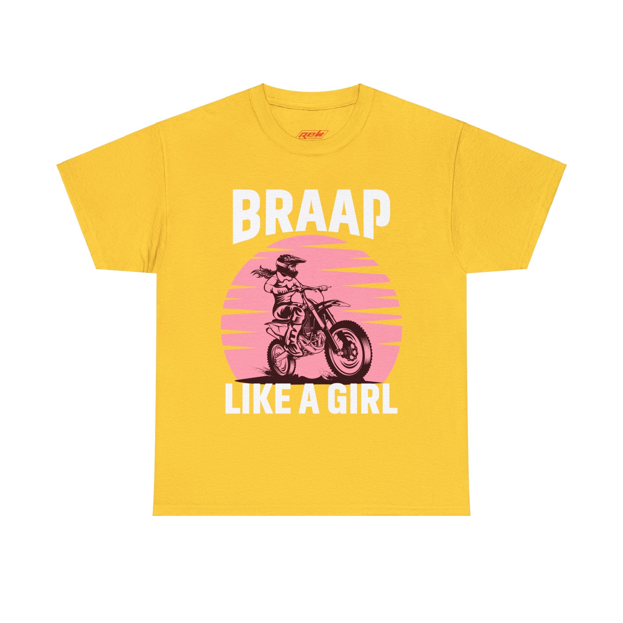 Funny Womens Dirt Bike Night Week Motorcycle Motocross Supercross T-Shirt Braap like a girl