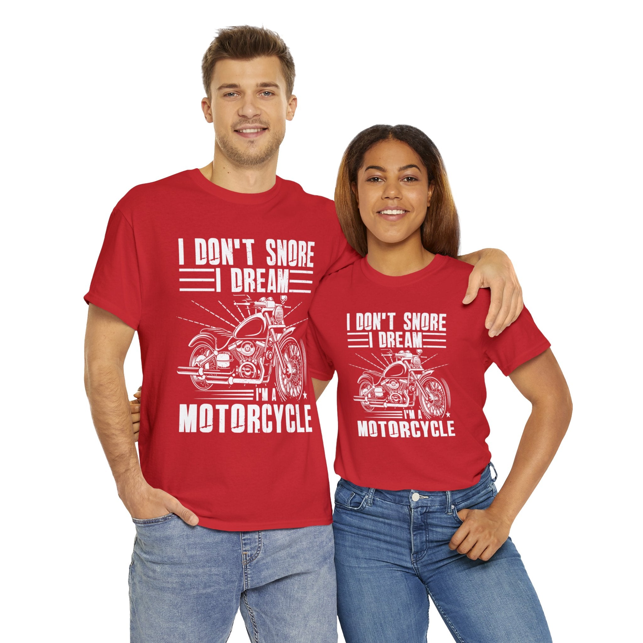 Mens Womens Funny Biker Motorcycle Bike Night Week T-shirt I don't snore I dream I am a Motorcycle