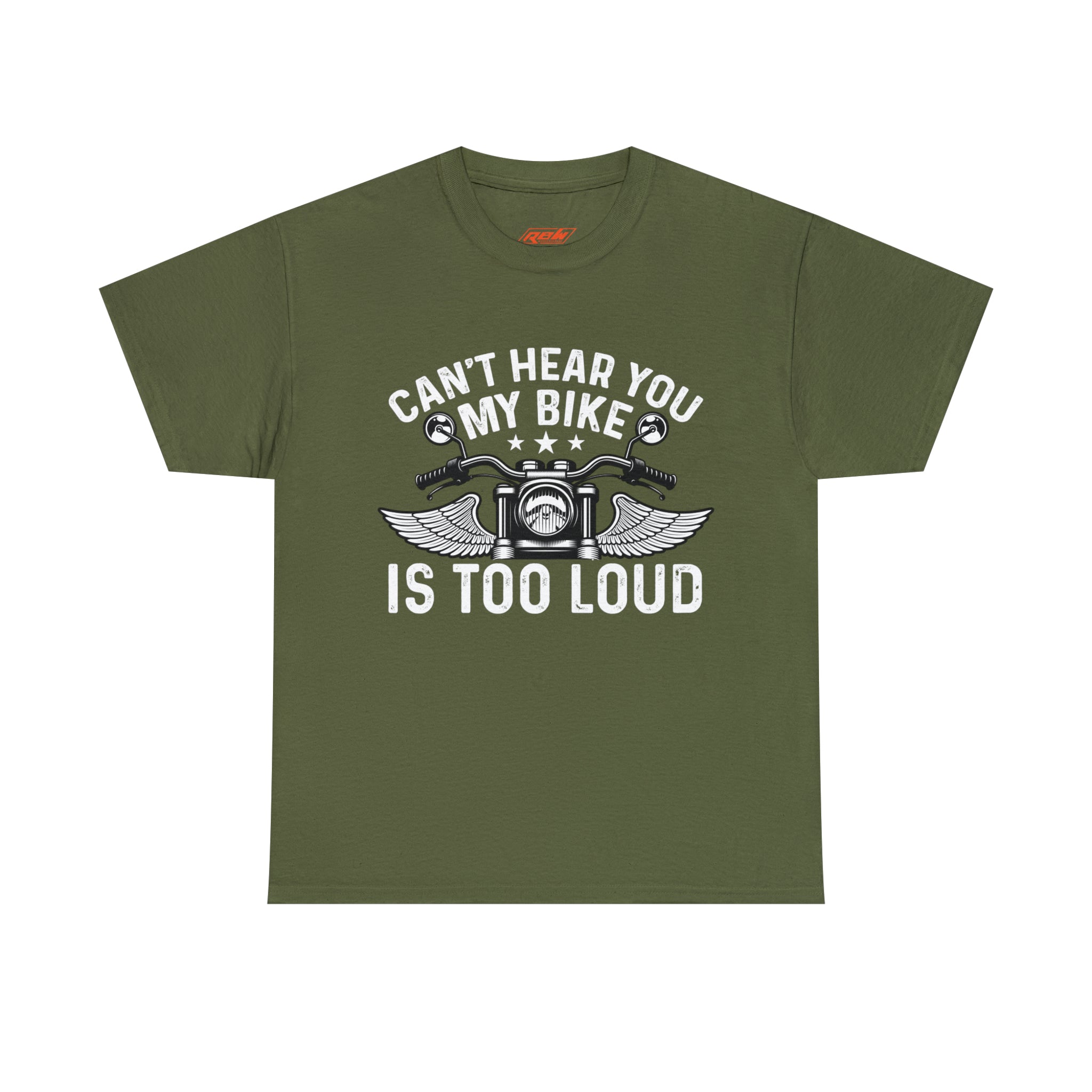 Funny Motorcycle Biker Bike Night Week Cotton T-Shirt. I Cant Hear You. My Bike is too Loud.