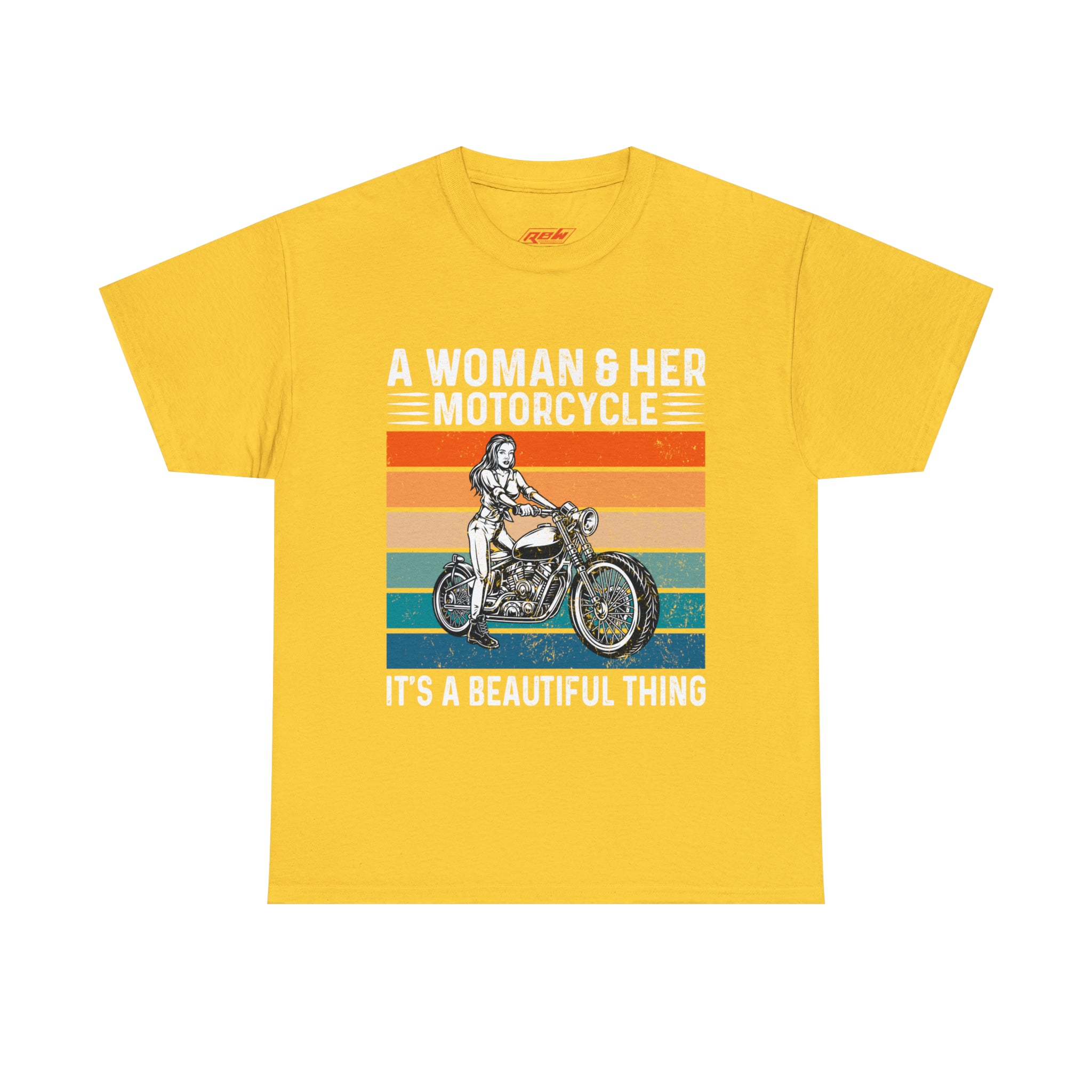 Funny Biker Chick Bike Night Week Motorcycle Casual Streetwear T-shirt a Woman and her Bike its a Beautiful Thing