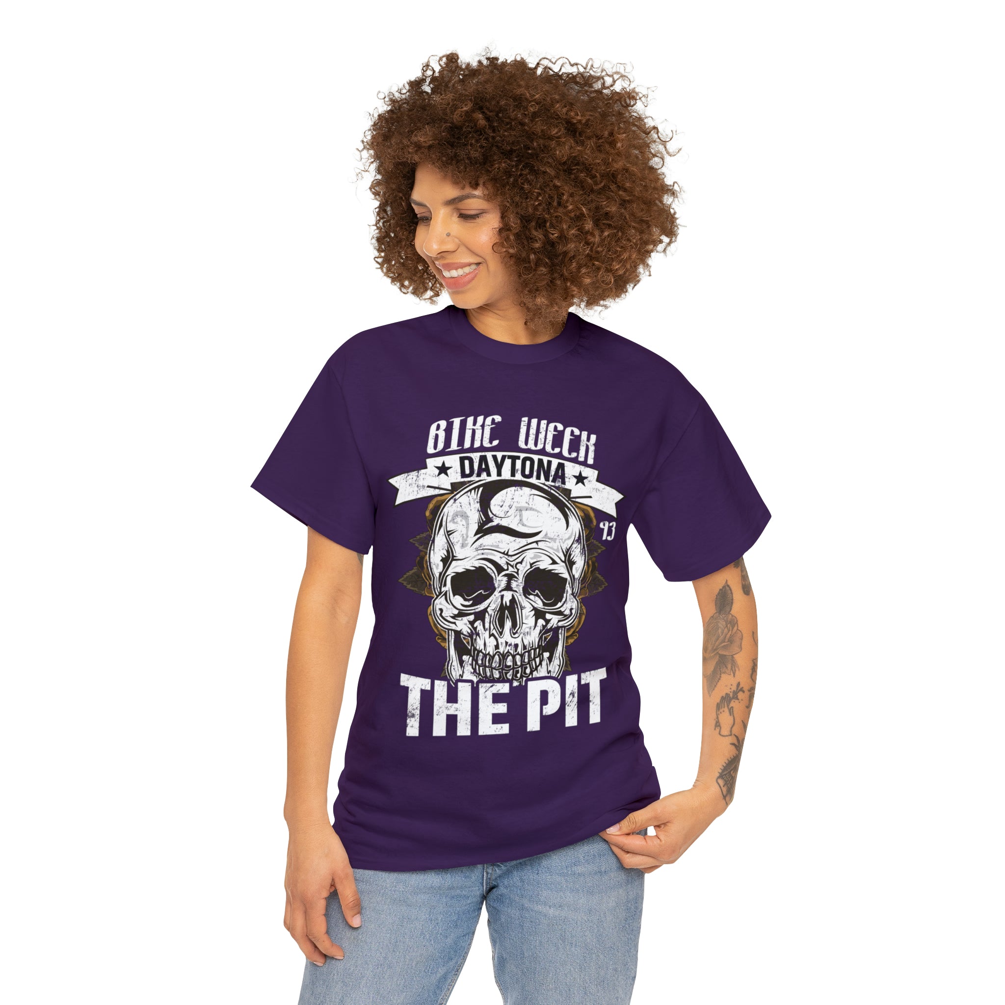 Daytona Beach Bike Week Night Motorcycle Biker T-shirt The Pit.