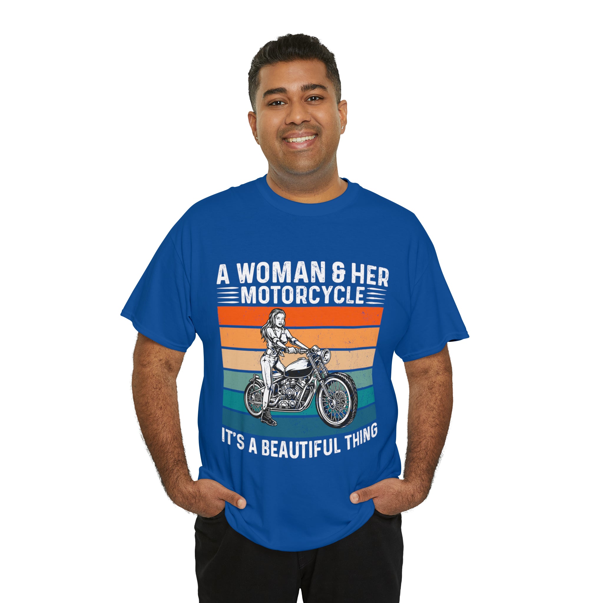 Funny Biker Chick Bike Night Week Motorcycle Casual Streetwear T-shirt a Woman and her Bike its a Beautiful Thing