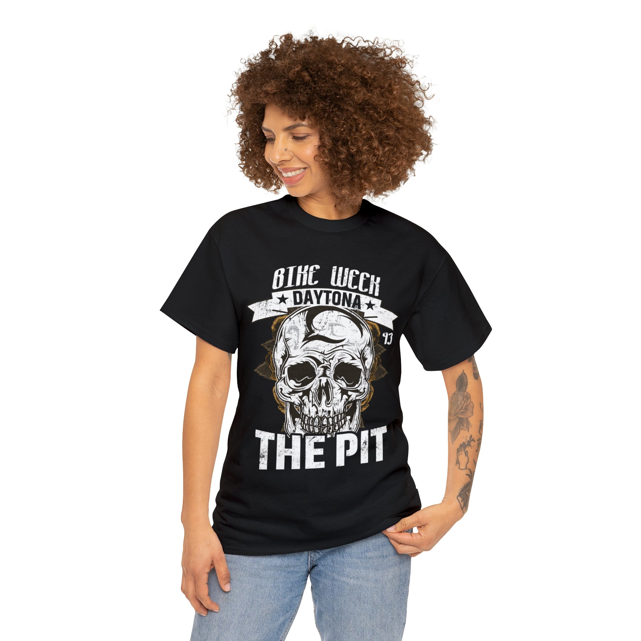 Daytona Beach Bike Week Night Motorcycle Biker T-shirt The Pit.