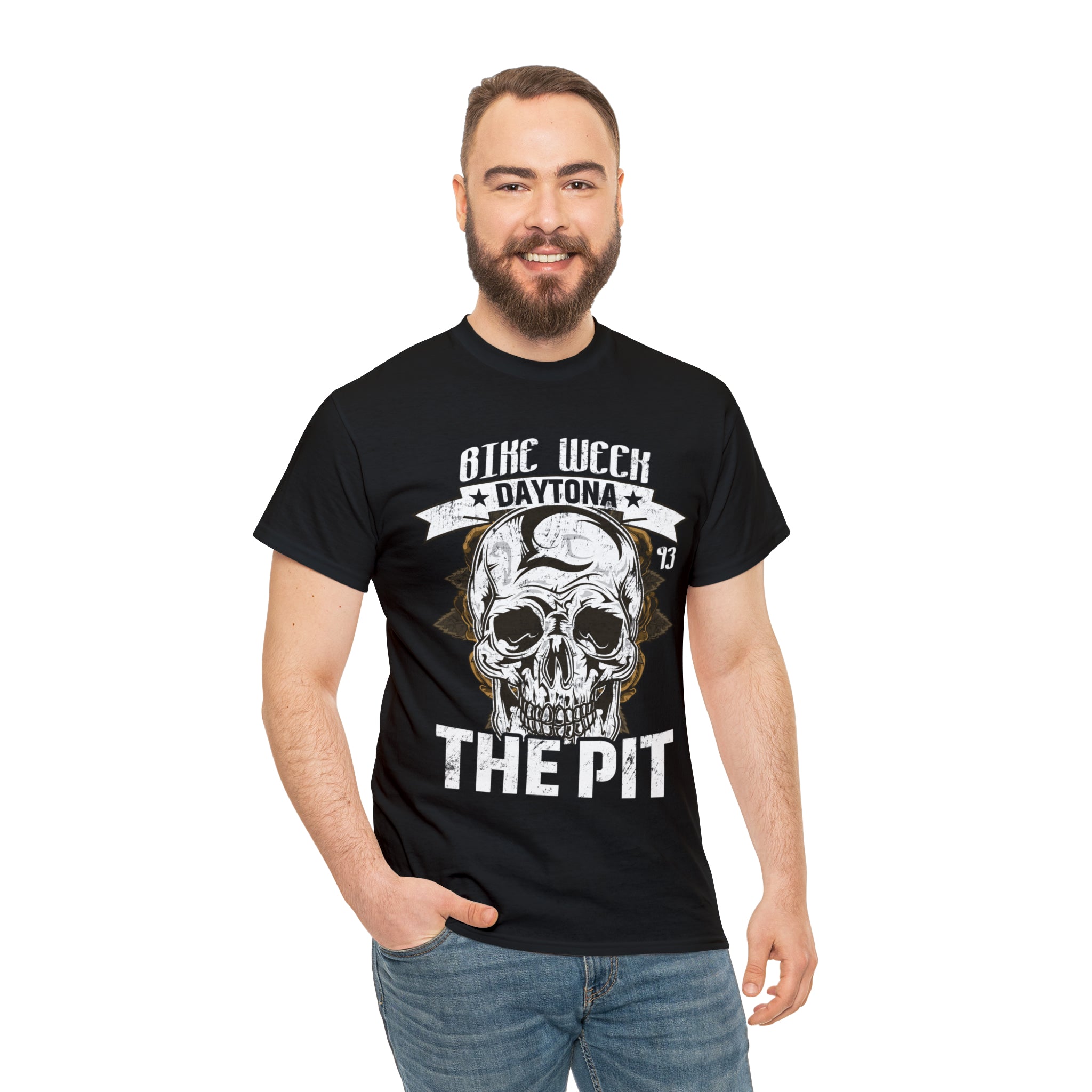 Daytona Beach Bike Week Night Motorcycle Biker T-shirt The Pit.