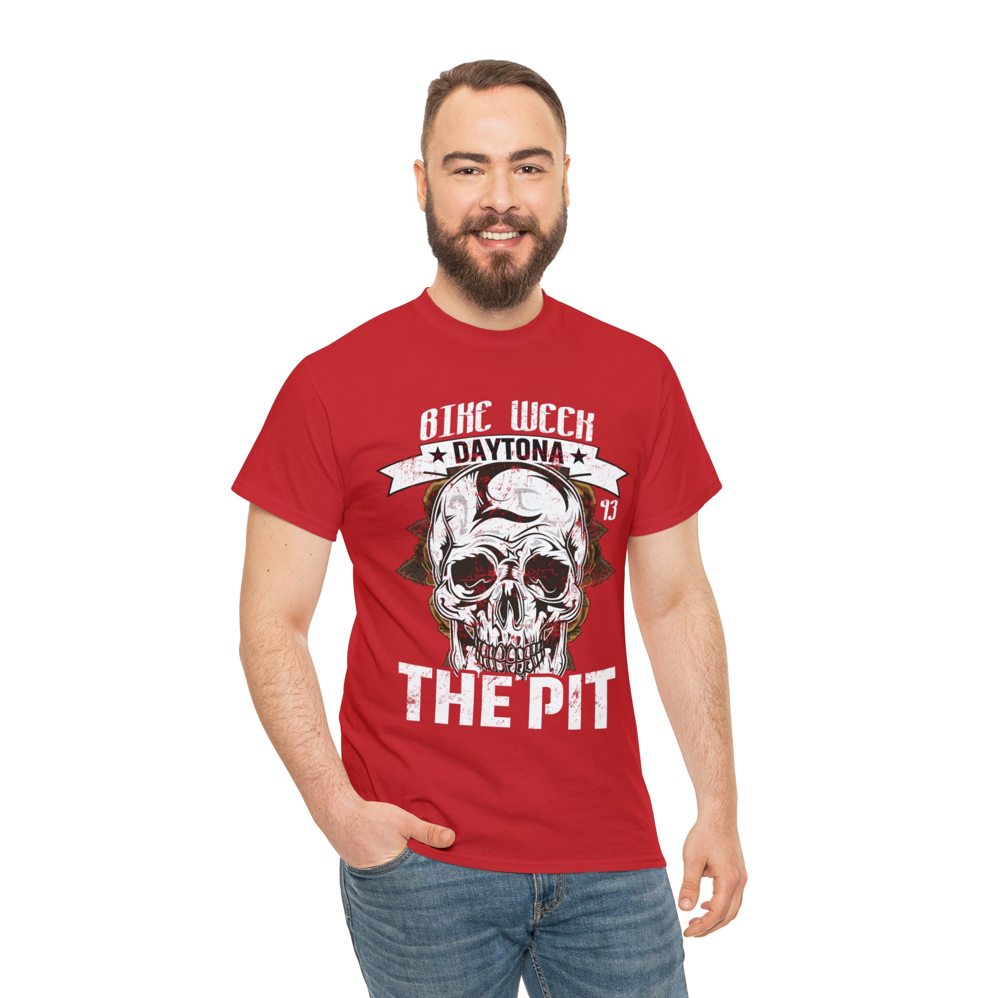 Daytona Beach Bike Week Night Motorcycle Biker T-shirt The Pit.