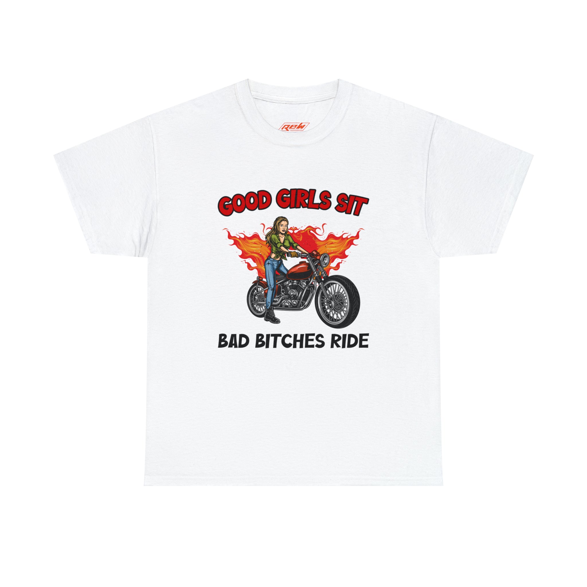 Women Motorcycle Street Wear T-Shirt Good Girls Sit Bad Bitches Ride Bike Week