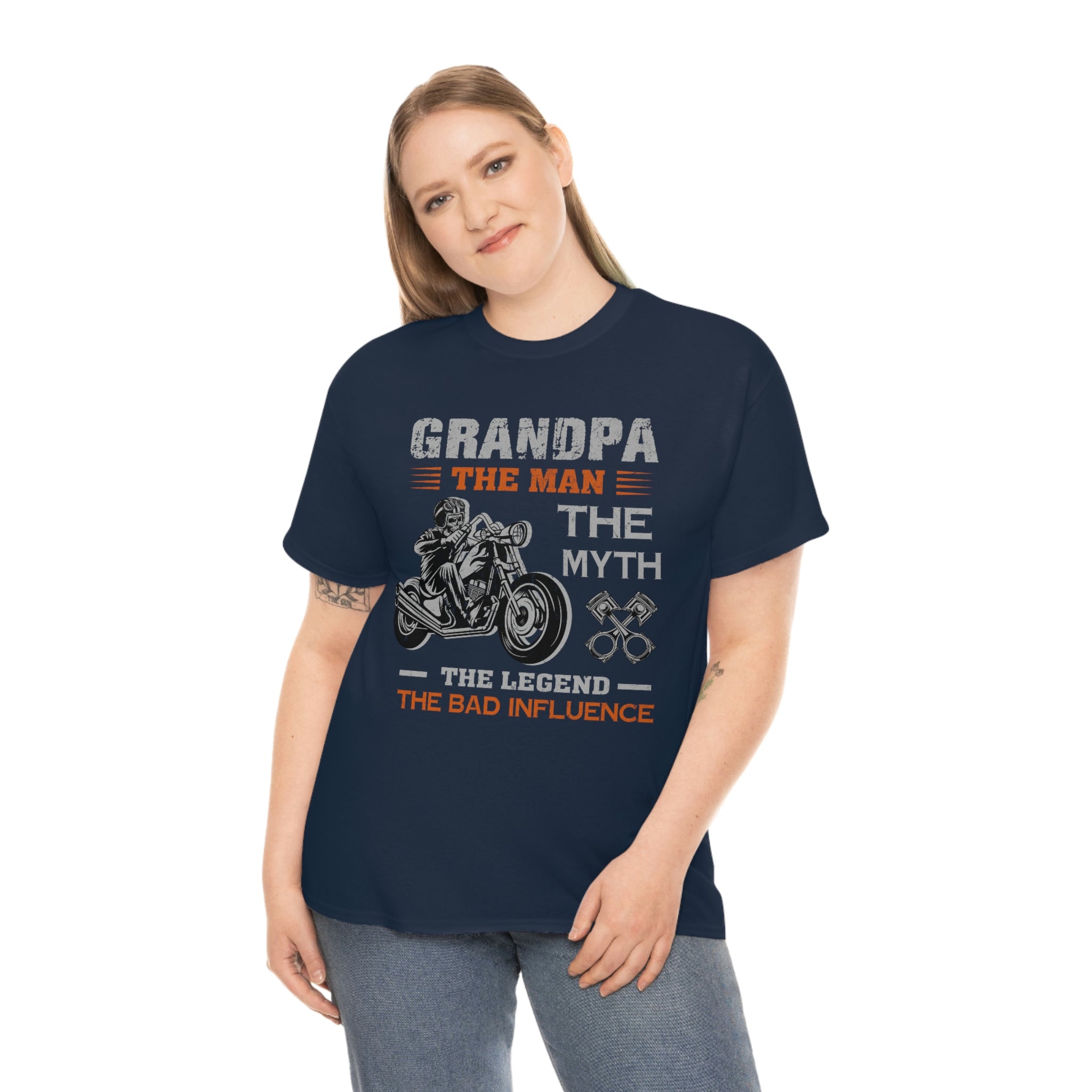 Biker Wear Funny Grandpa Old Man Bad Ass  Motorcyclist Bike Night Bike Week T-Shirt