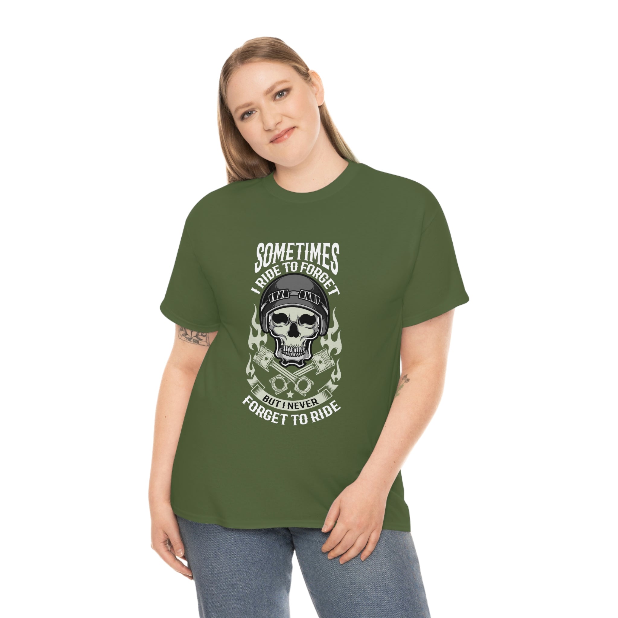 Biker Wear Funny Motorcyclist Never Forget to Ride Bike Night Bike Week T-Shirt