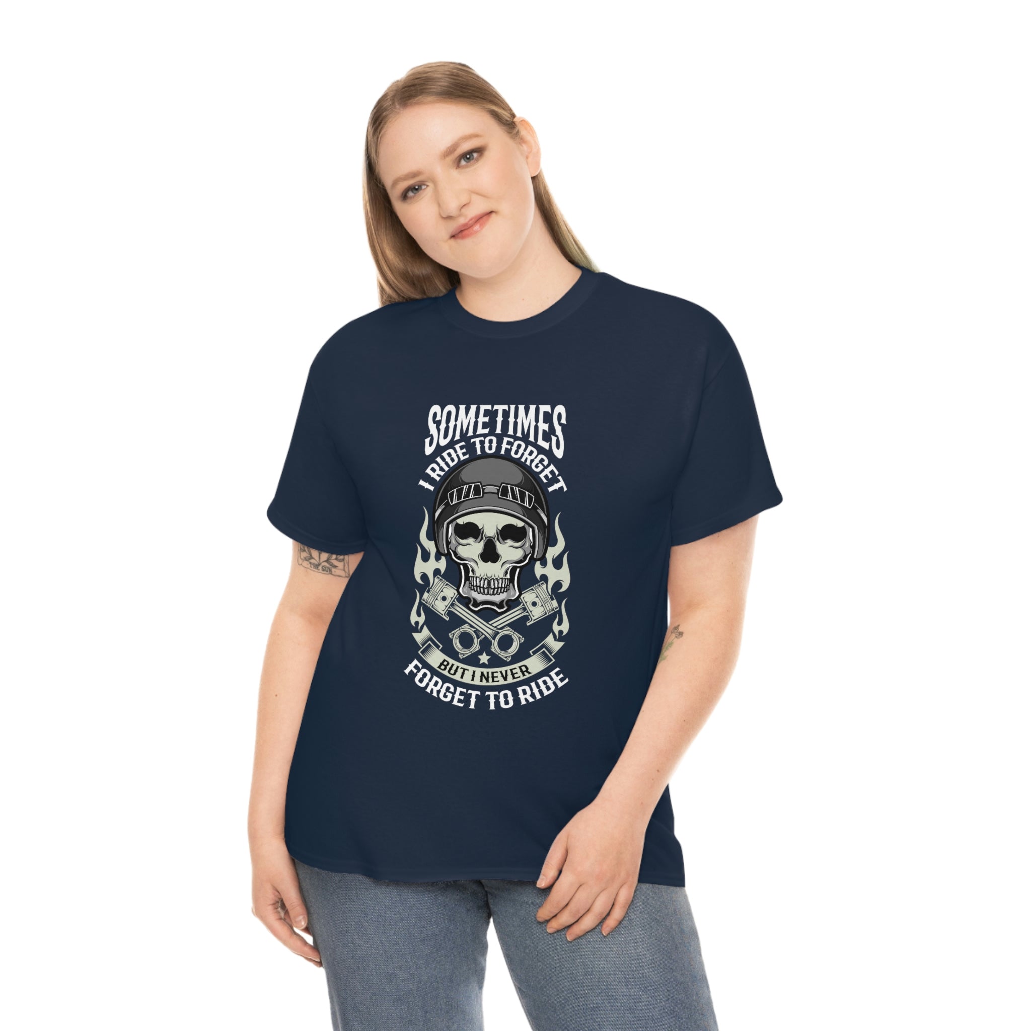 Biker Wear Funny Motorcyclist Never Forget to Ride Bike Night Bike Week T-Shirt