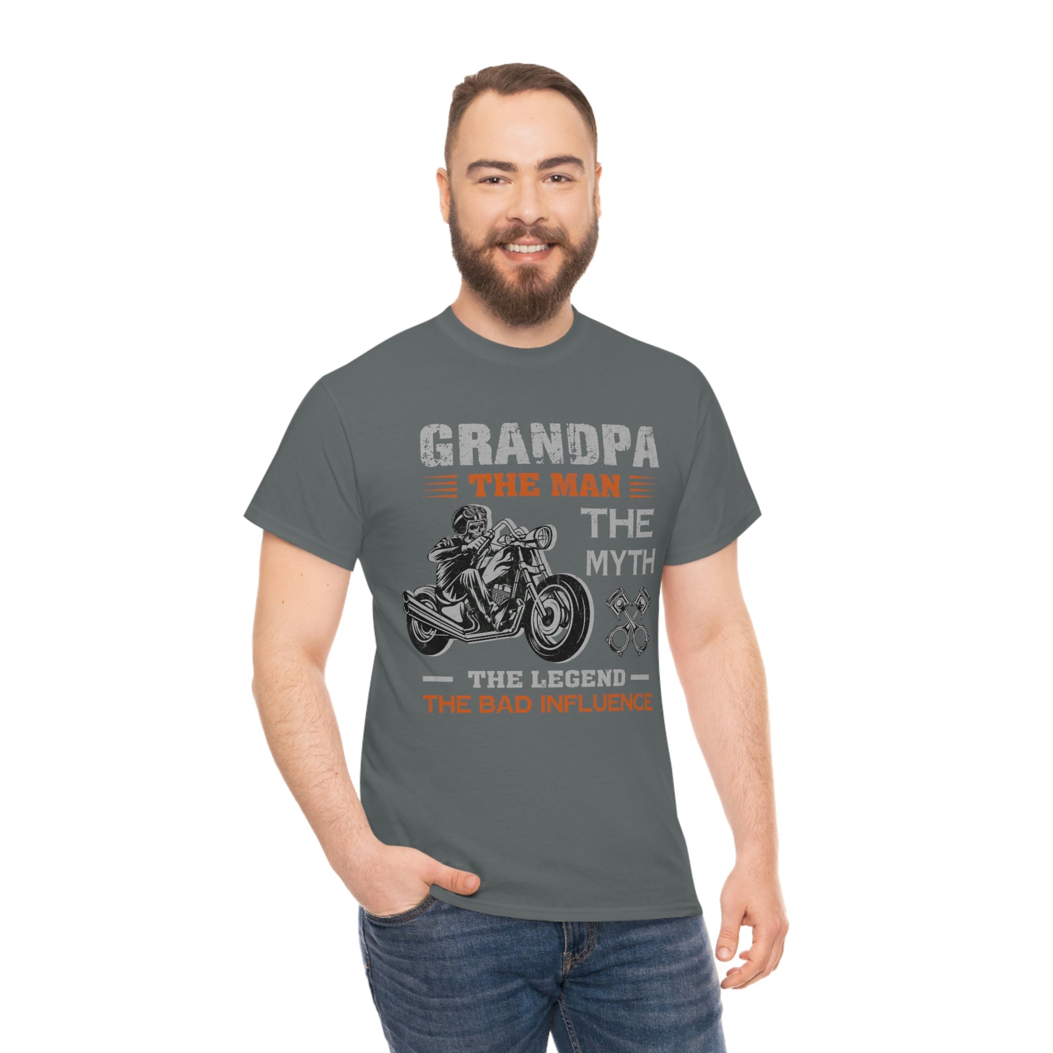 Biker Wear Funny Grandpa Old Man Bad Ass  Motorcyclist Bike Night Bike Week T-Shirt