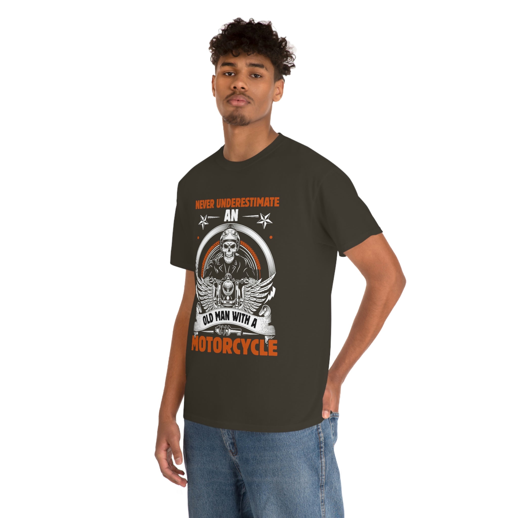 Funny Old Man Grandpa Geezer Motorcycle T-Shirt