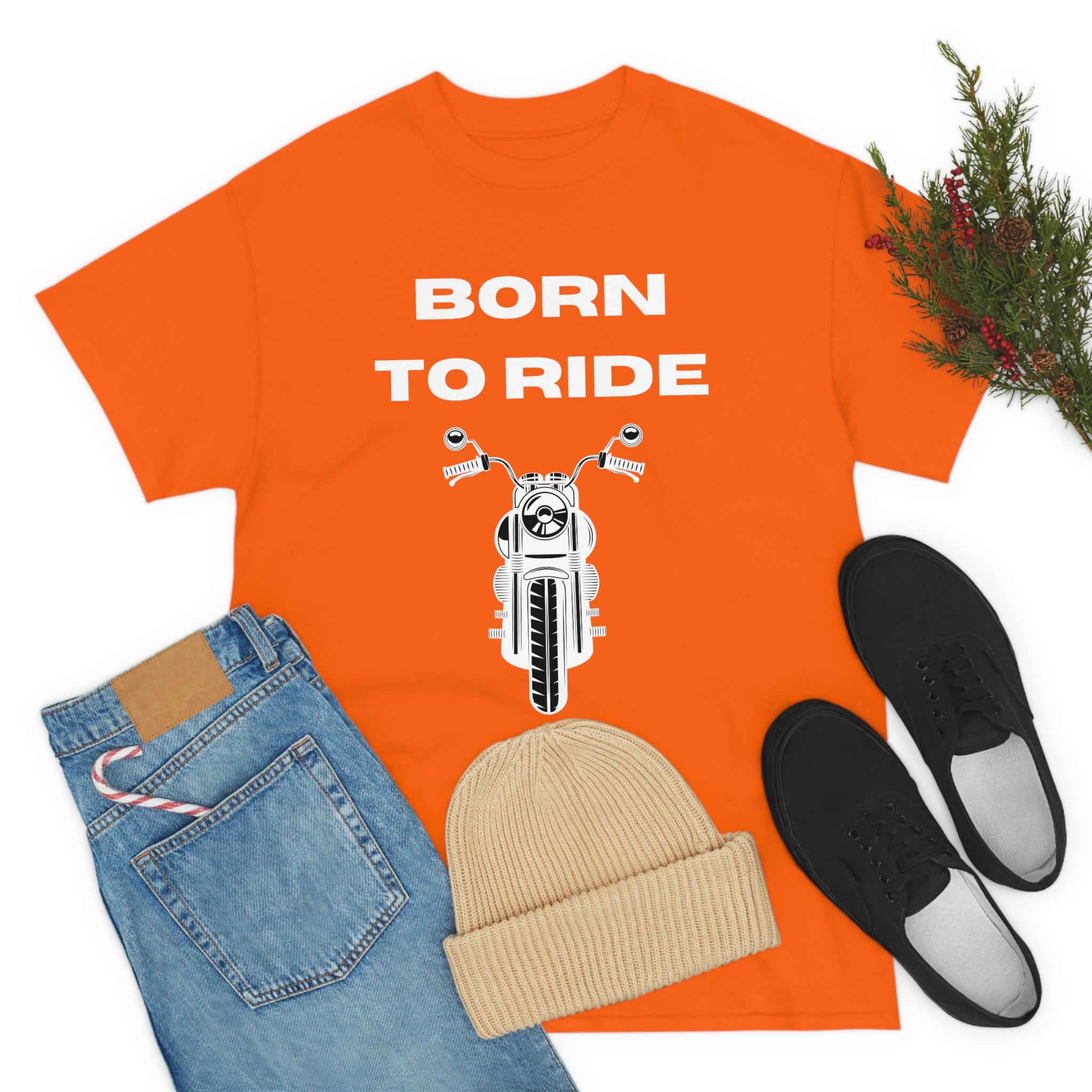 Unisex Funny Born to Ride Motorcycle T-Shirt