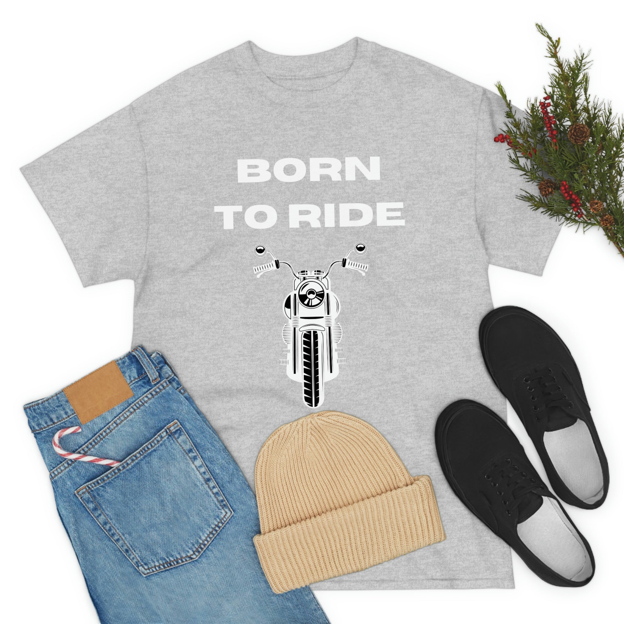 Unisex Funny Born to Ride Motorcycle T-Shirt