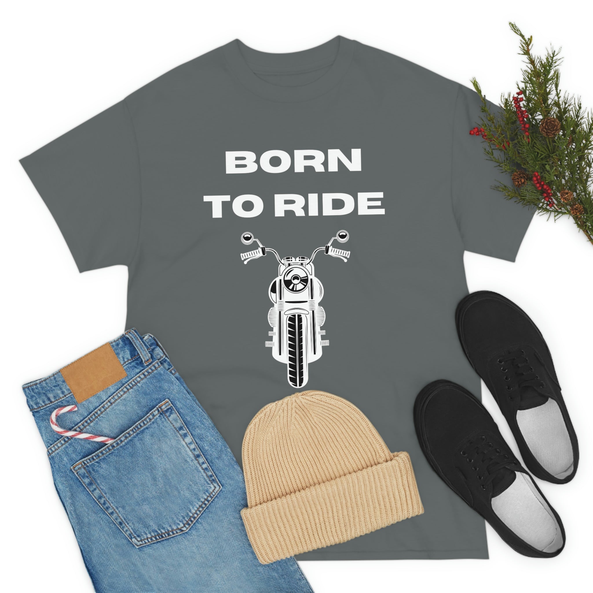 Unisex Funny Born to Ride Motorcycle T-Shirt